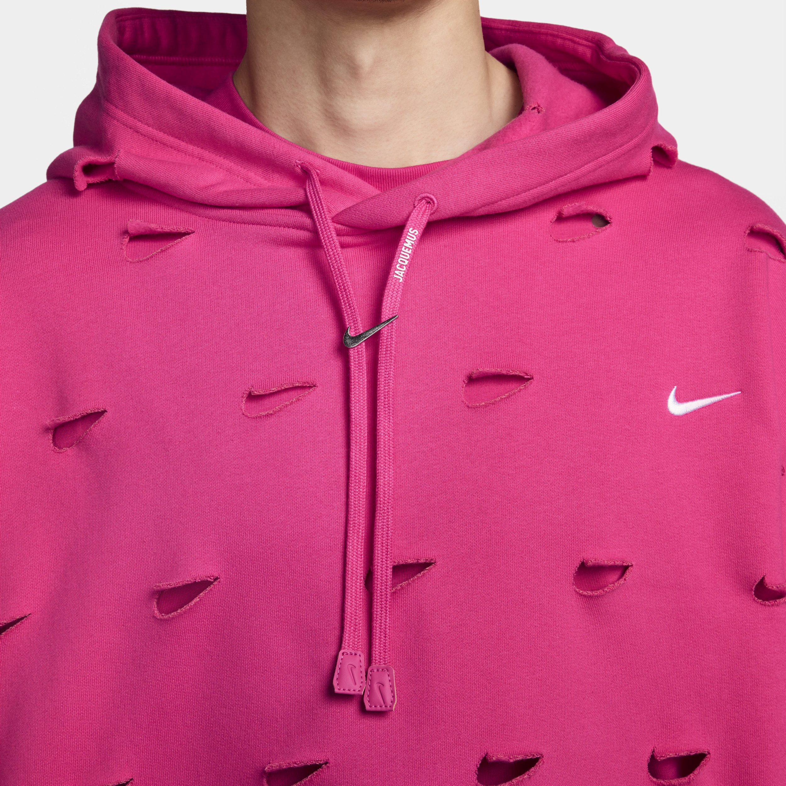 Nike x Jacquemus Swoosh hoodie Roze