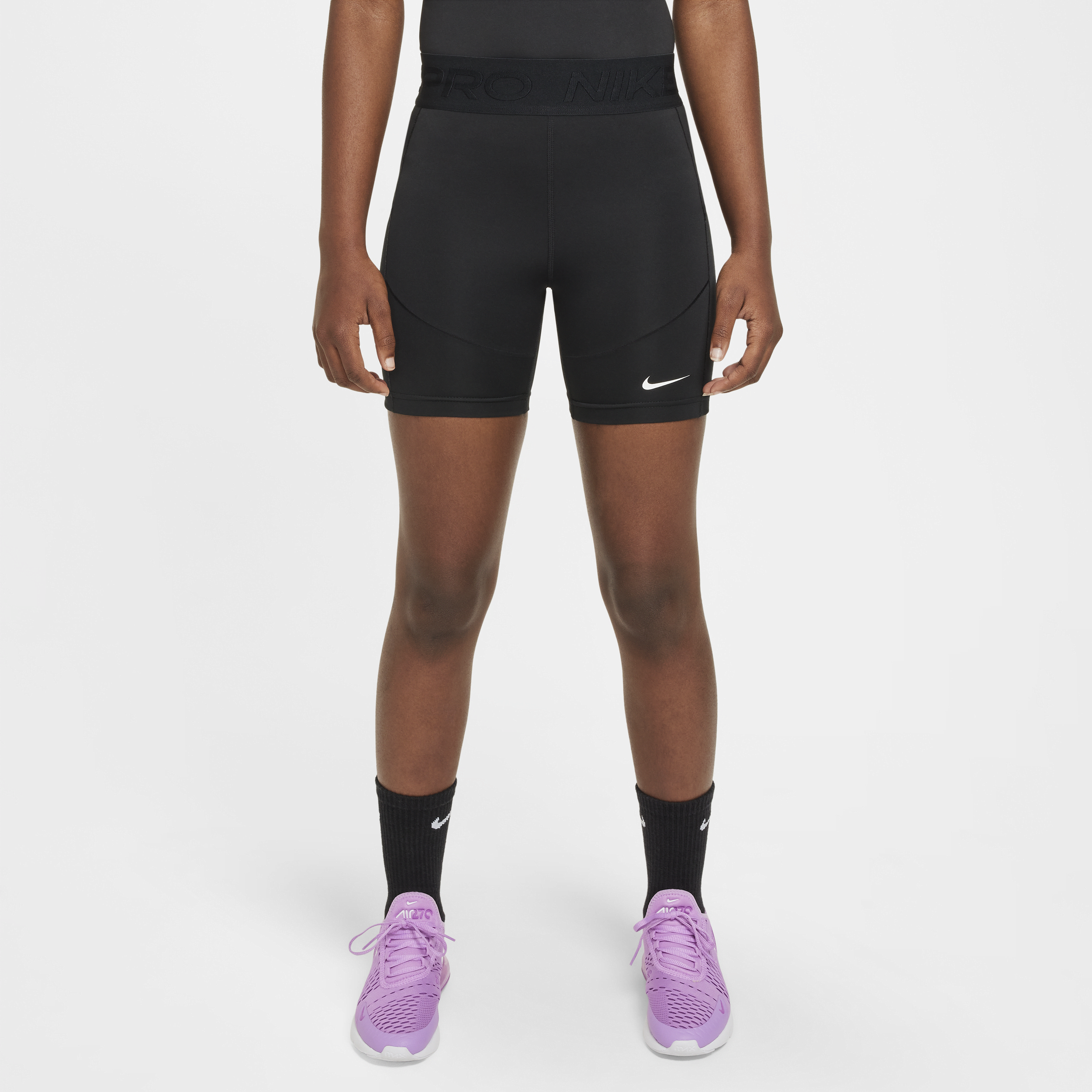 Short Dri-FIT Nike Pro 13 cm pour fille - Noir