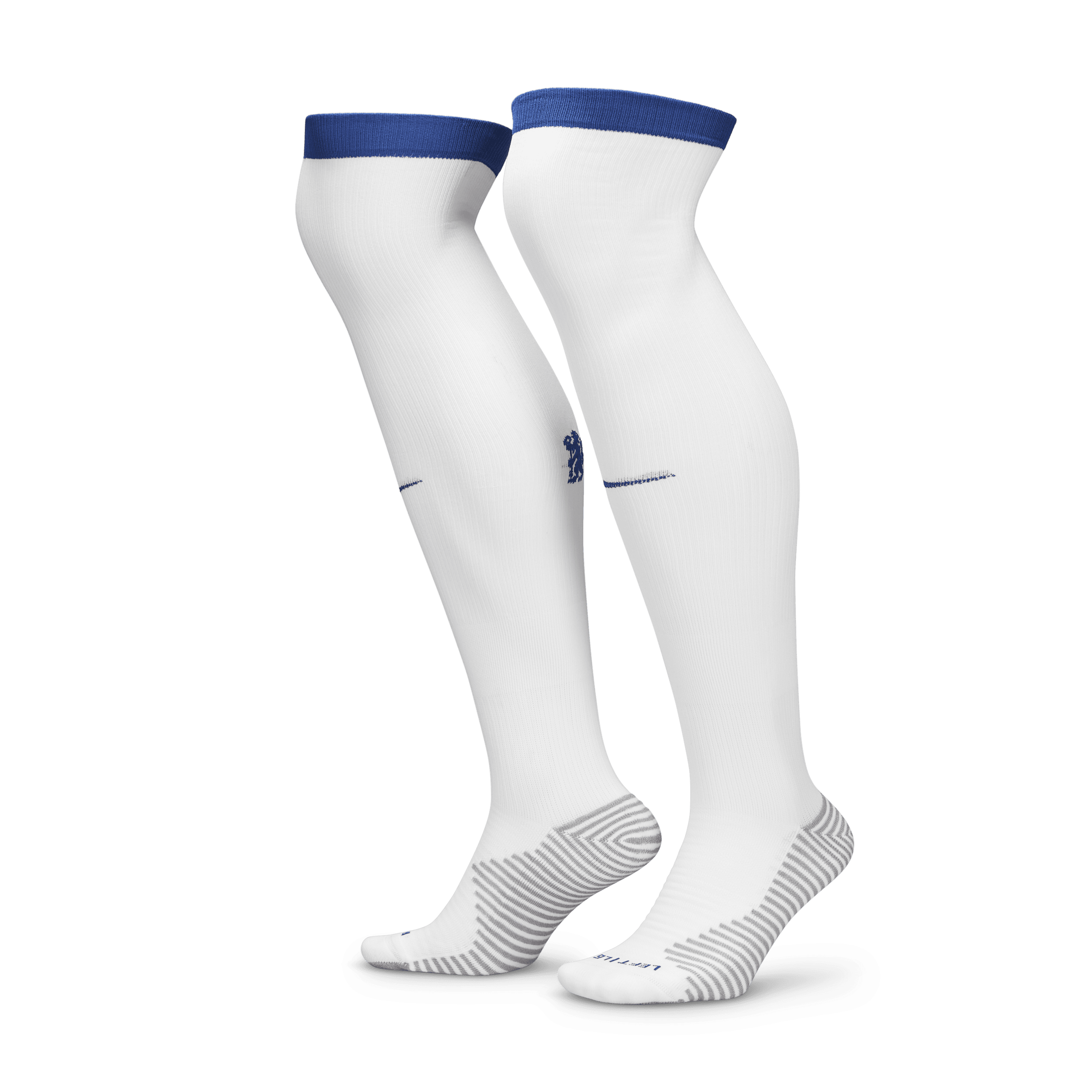„Nike Dri-FIT Kniehohe Fußballsocken des FC Chelsea – Weiß