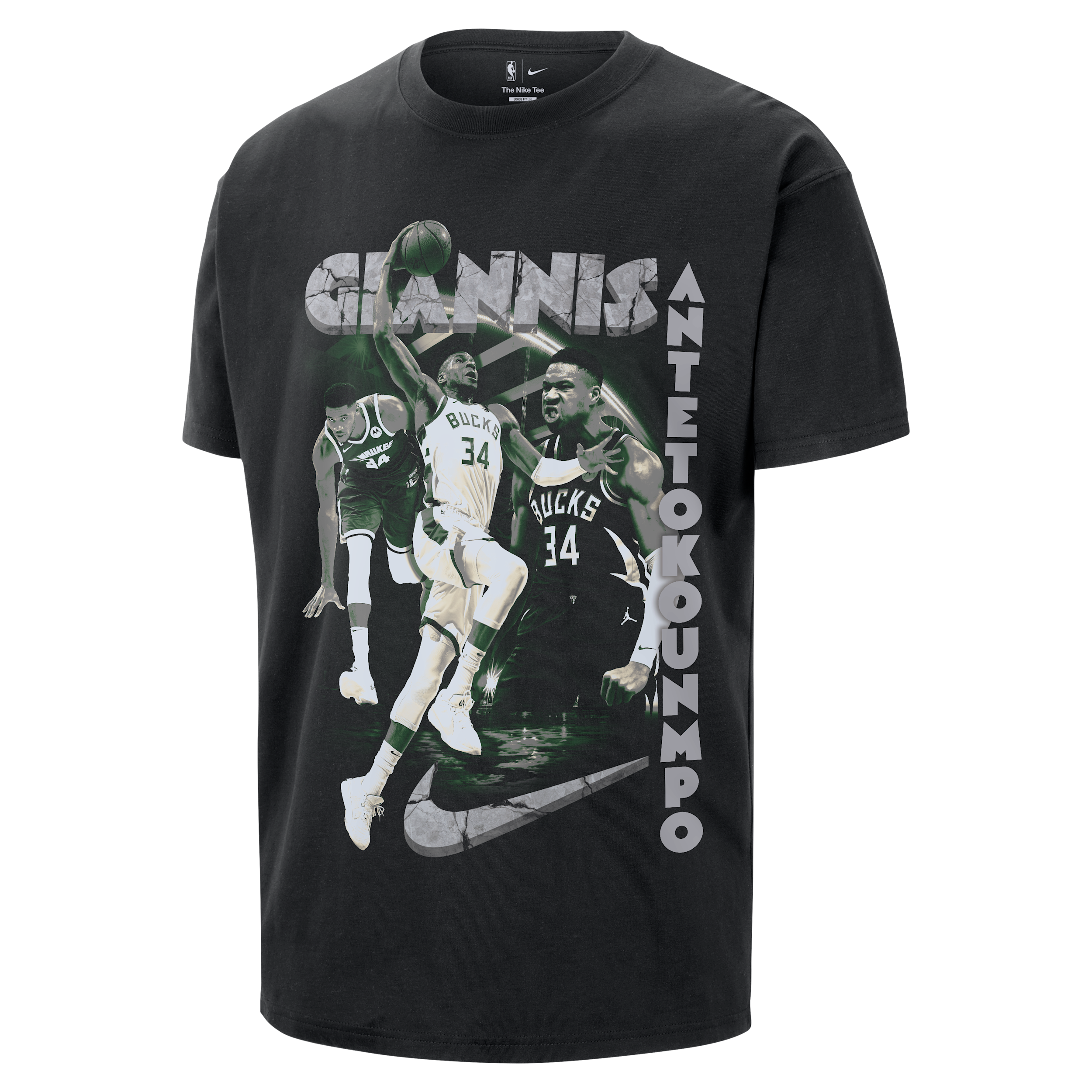 Thumbnail - Giannis Antetokounmpo Nike NBA-T-Shirt für Herren - Schwarz
