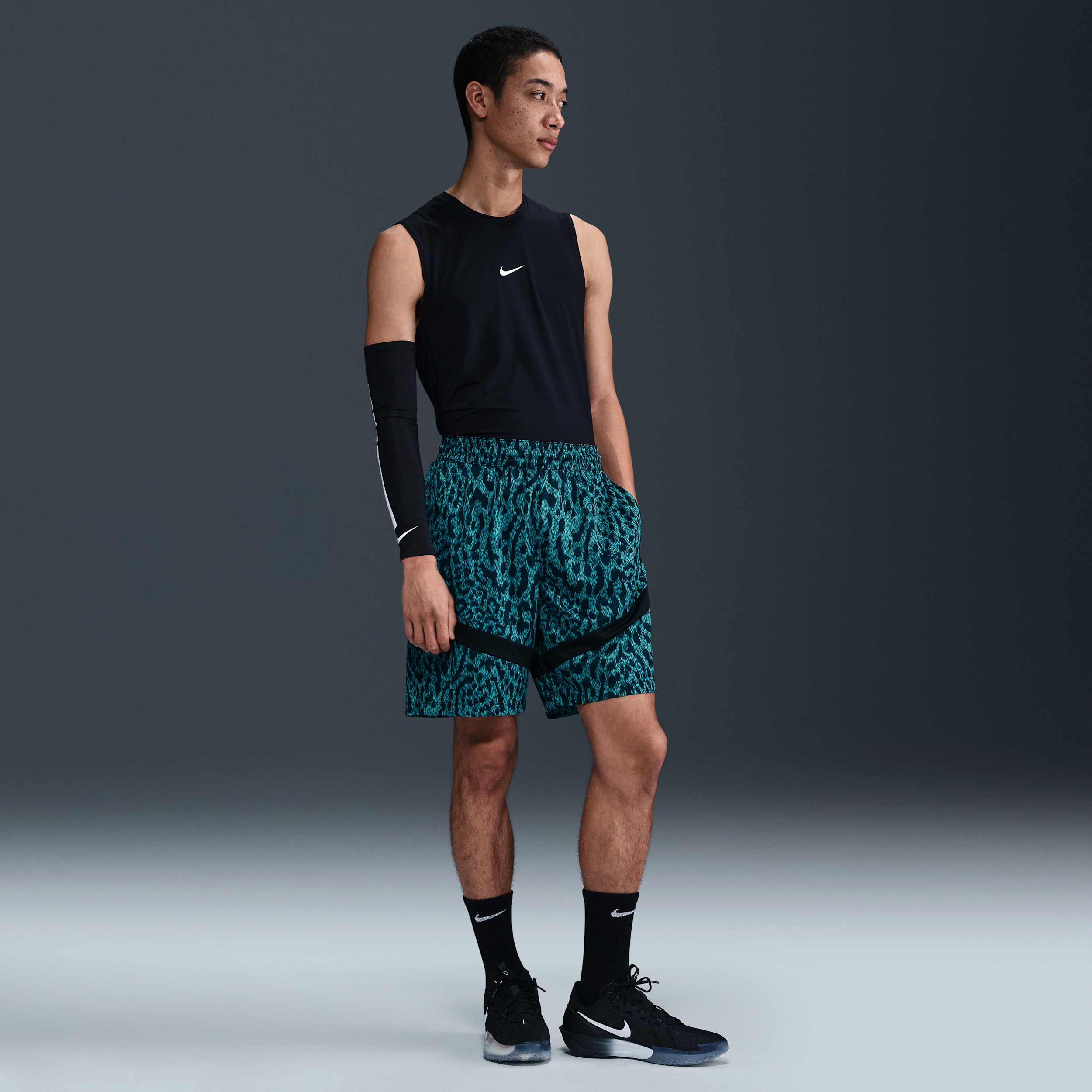 Thumbnail - Nike Icon Dri-FIT Basketballshorts für Herren (ca. 20,5 cm) - Grün
