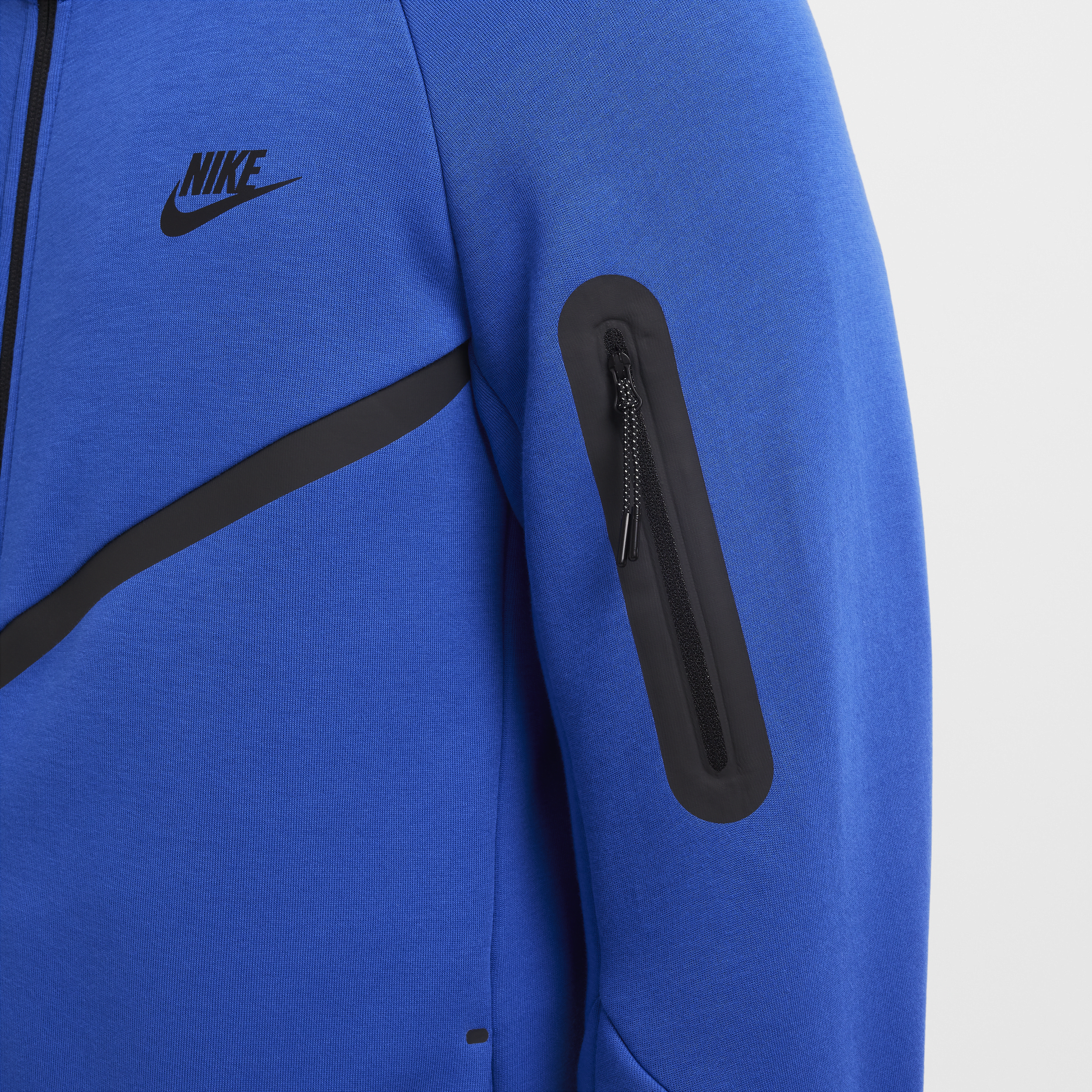 Sweat à capuche et zip Windrunner Nike Tech pour homme - Bleu