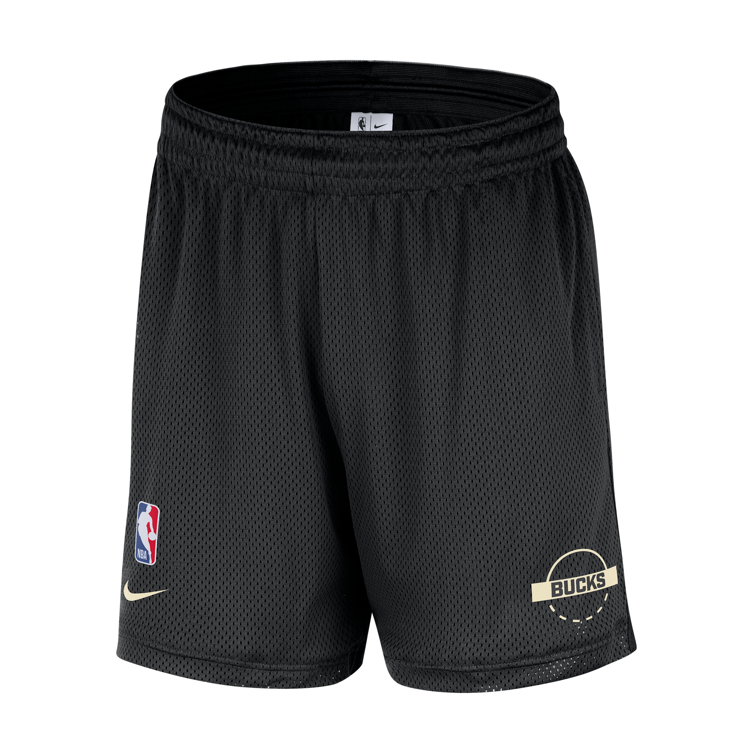 Thumbnail - Milwaukee Bucks Nike NBA Mesh-Shorts für Herren - Schwarz