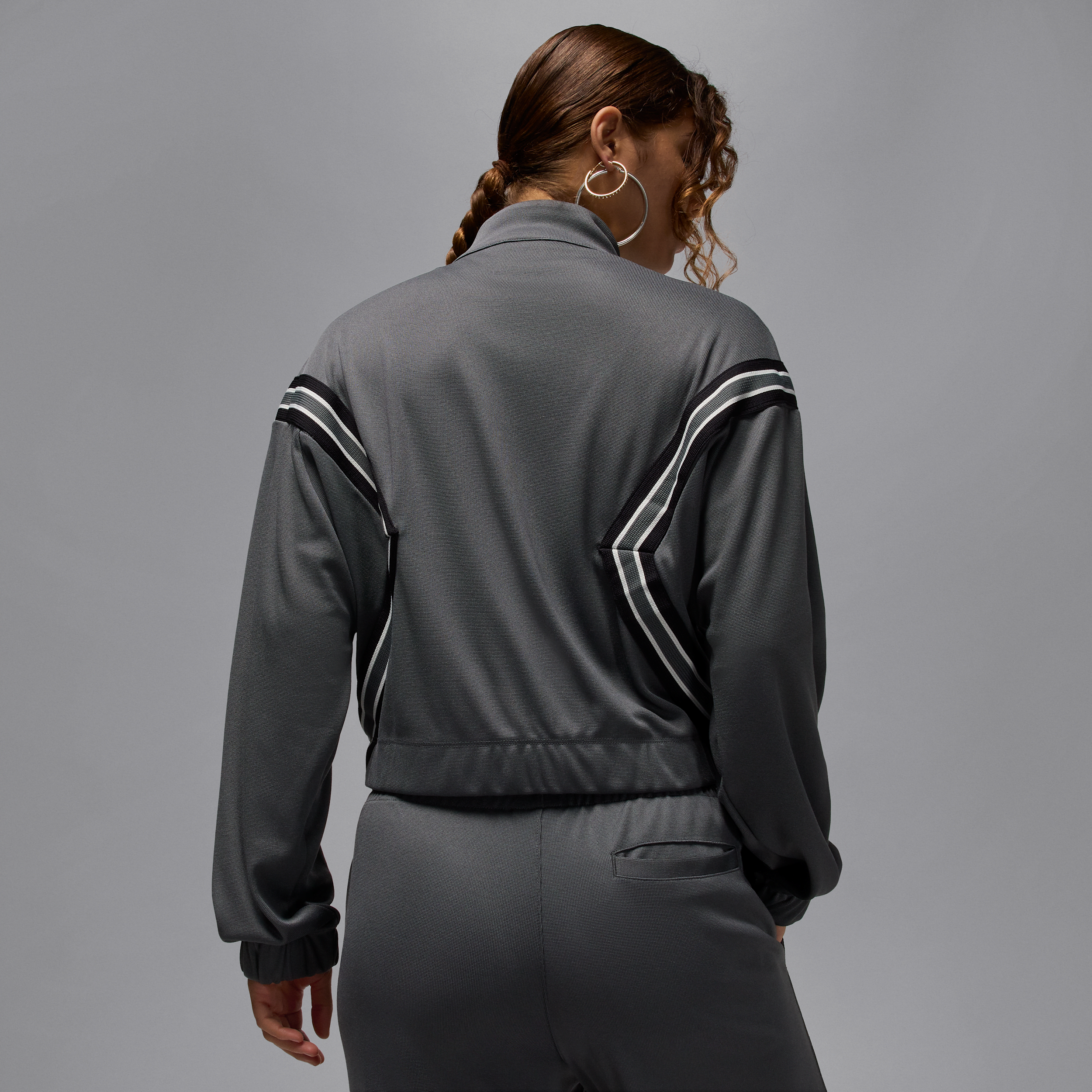 Thumbnail - Jordan Brooklyn Track-Jacket mit durchgehendem Reißverschluss (Damen) - Grau