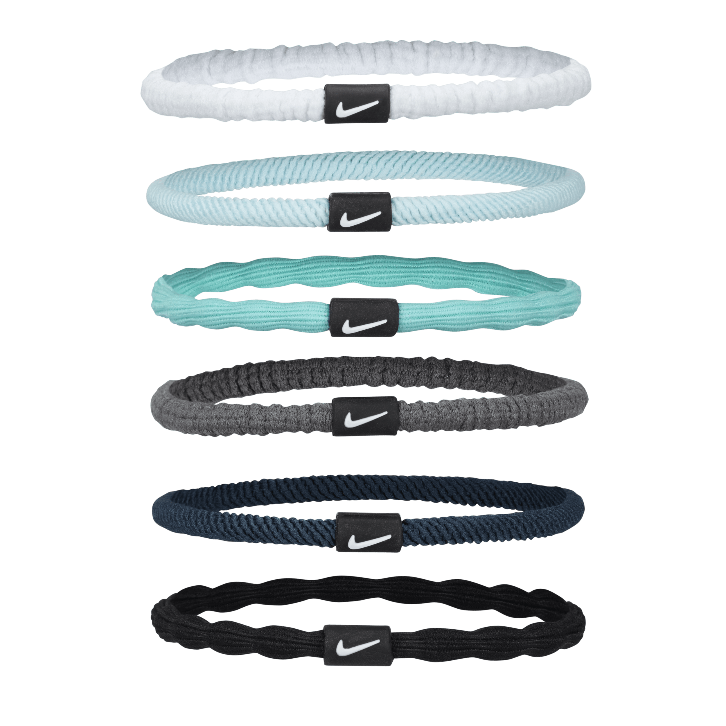 Élastiques à cheveux Nike Flex (lot de 6) - Blanc