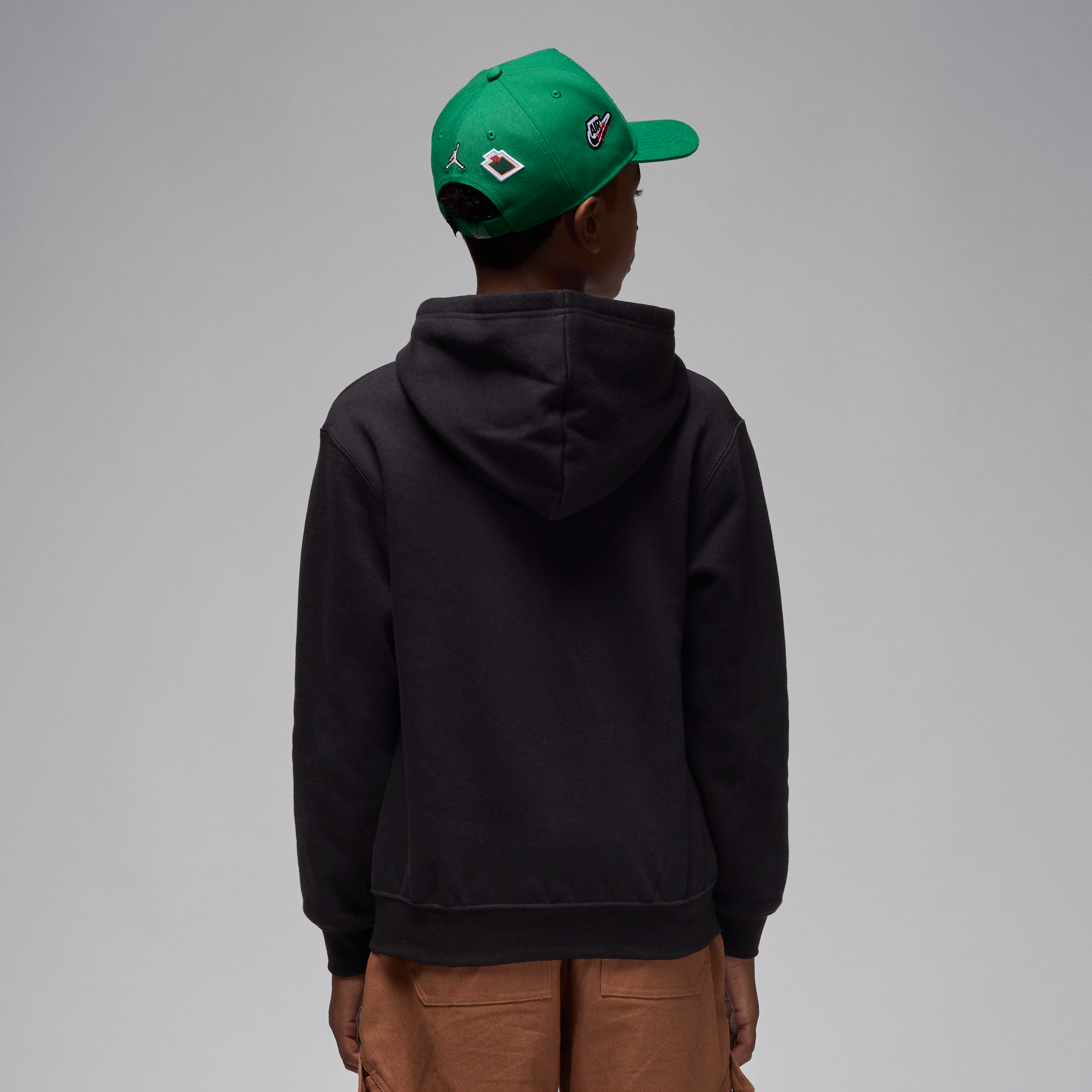 Thumbnail - Jordan Brooklyn Fleece-Hoodie mit durchgehendem Reißverschluss (ältere Kinder) - Schwarz