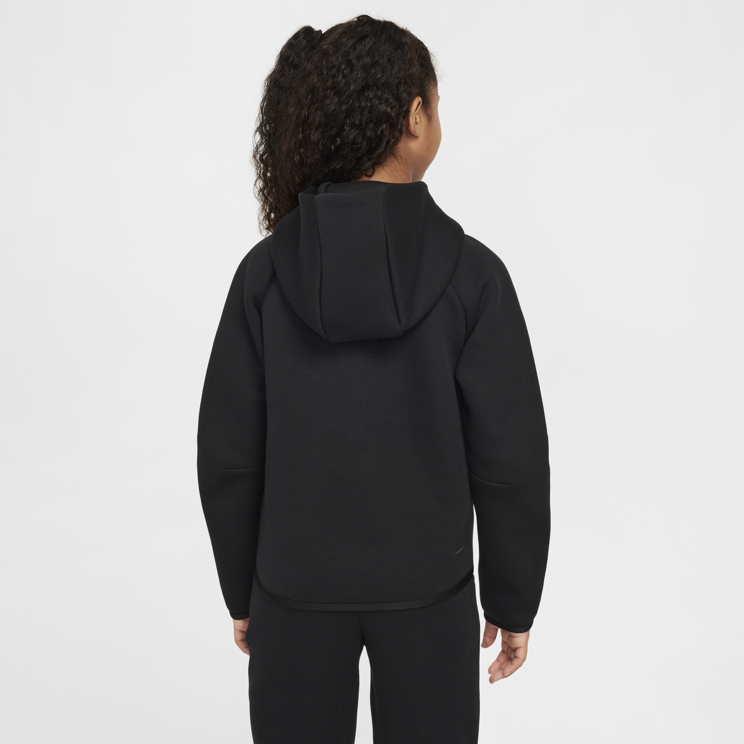 Sweat à capuche et zip Nike Sportswear Tech Fleece pour ado (fille) - Noir