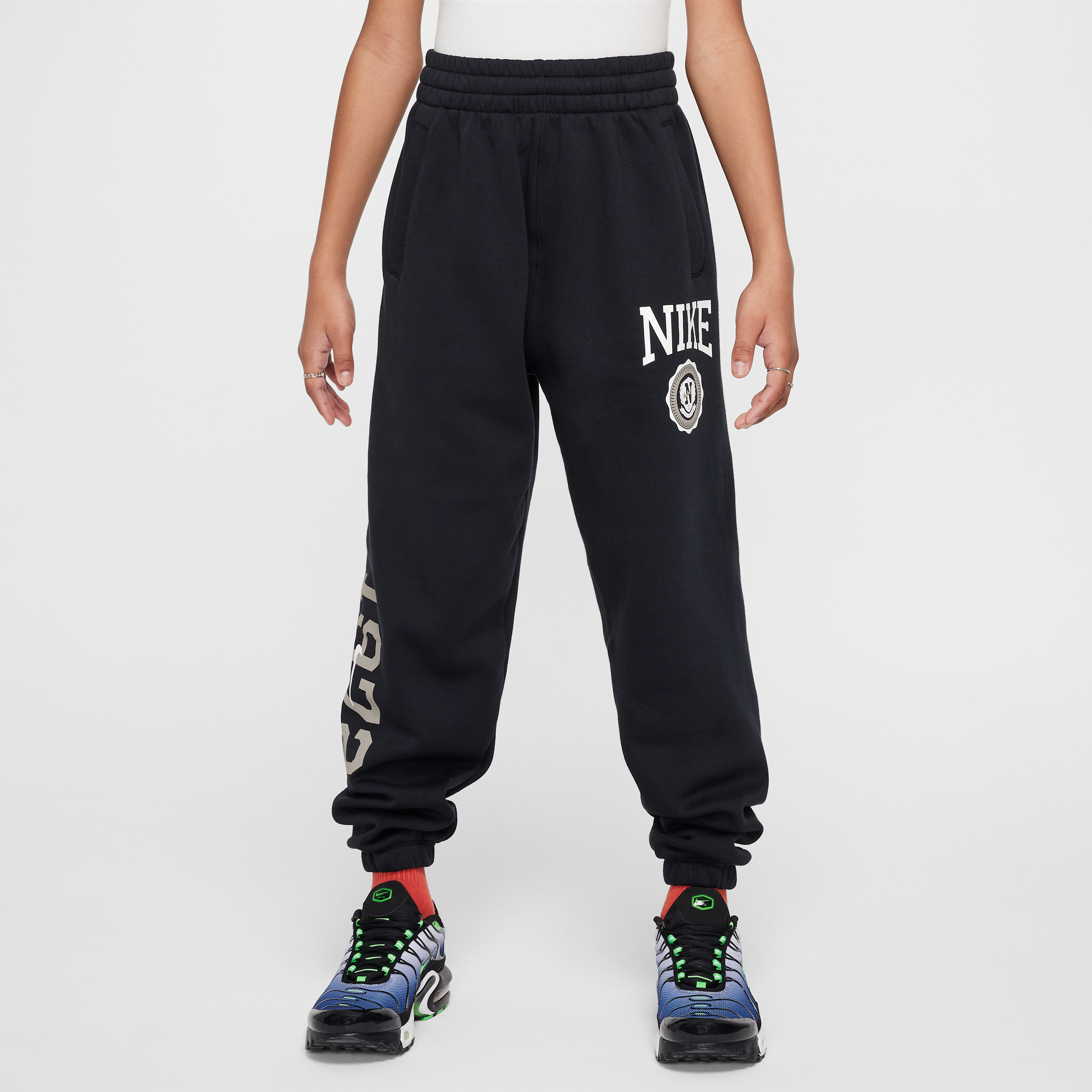 Pantalon ample Nike Sportswear Club Fleece pour fille - Noir