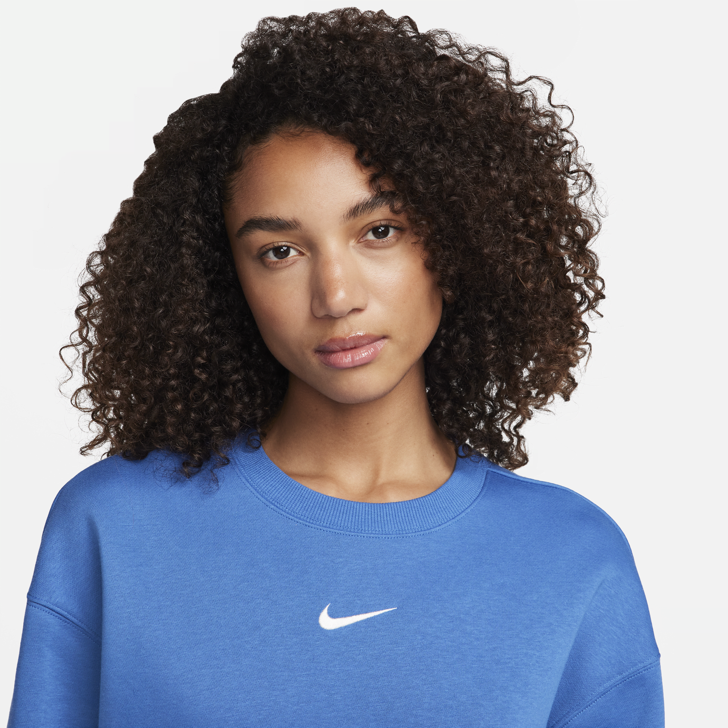 Nike Sportswear Phoenix Fleece Oversized sweatshirt met ronde hals voor dames Blauw