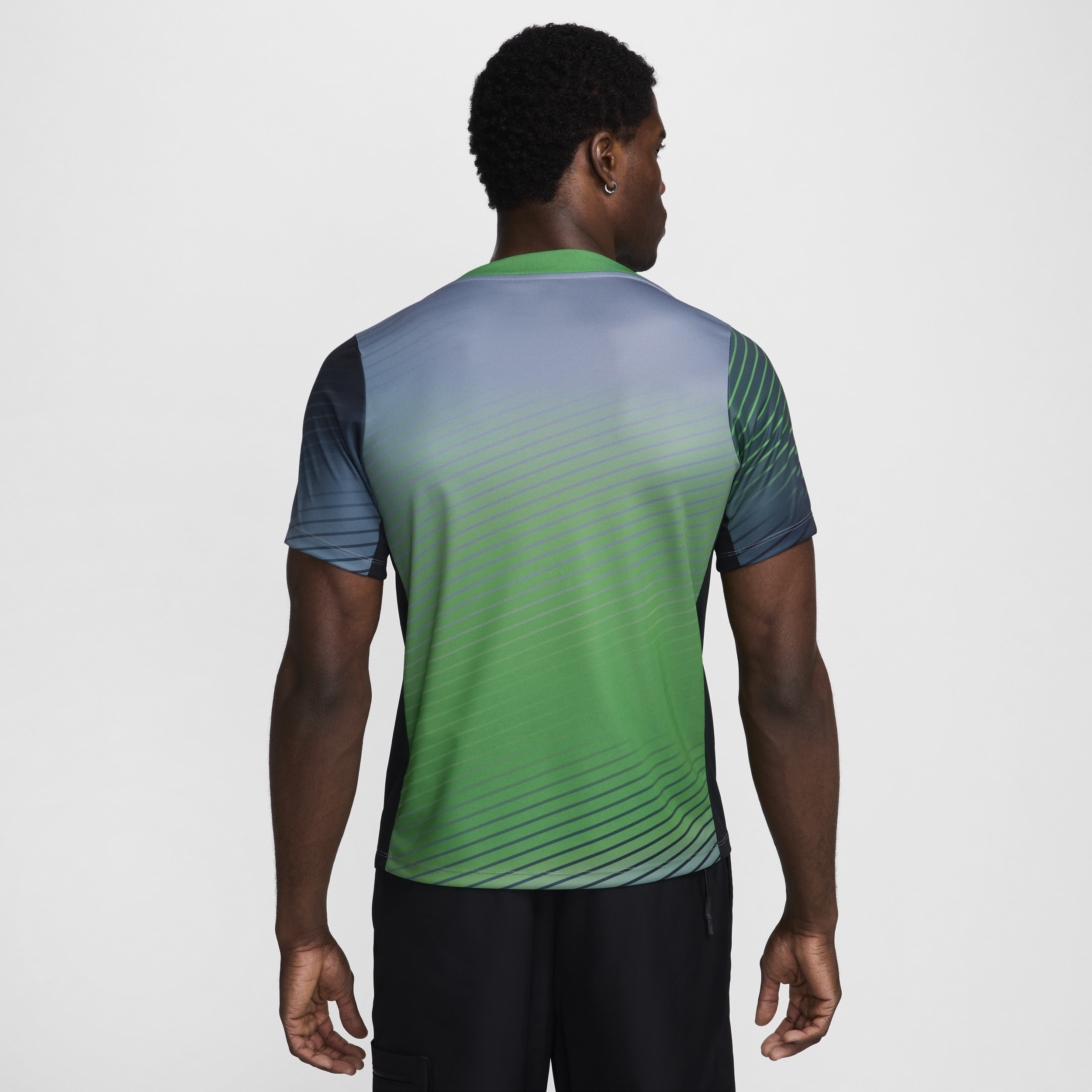 Nike Nigeria Academy Pro Dri-FIT warming-uptop met korte mouwen voor heren Grijs