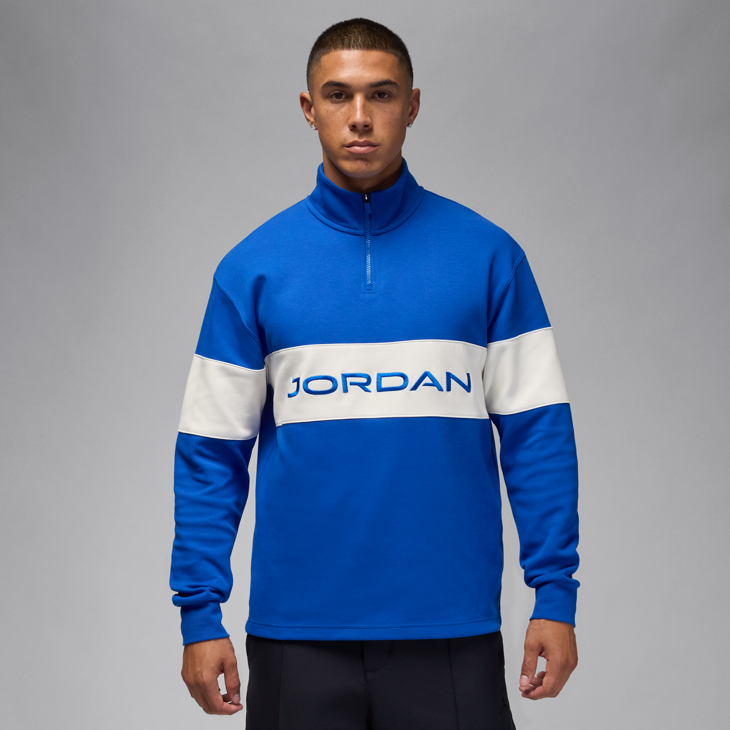 Thumbnail - Jordan Sport Dri-FIT Golf-Oberteil mit Viertelreißverschluss (Herren) - Blau
