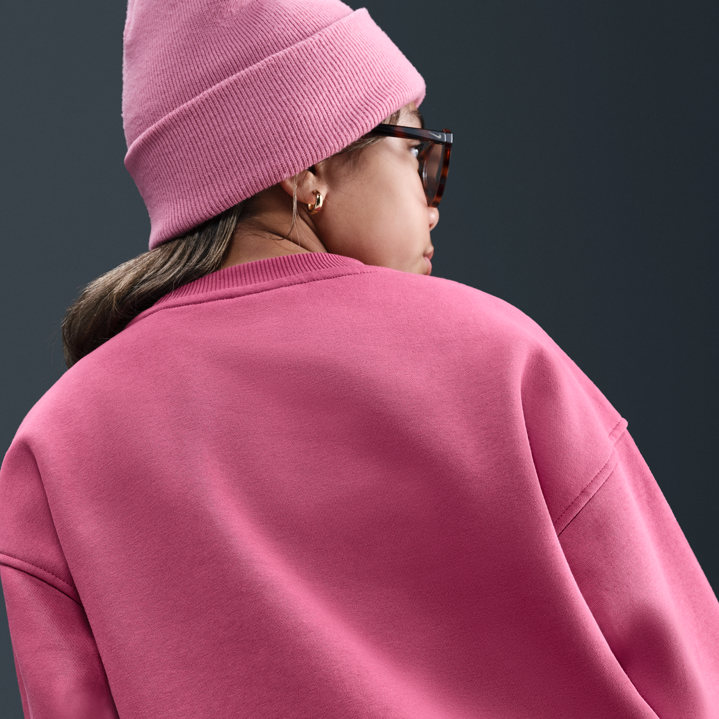 Thumbnail - Nike Sportswear Club Fleece Oversize-Sweatshirt (ältere Kinder) - Lila