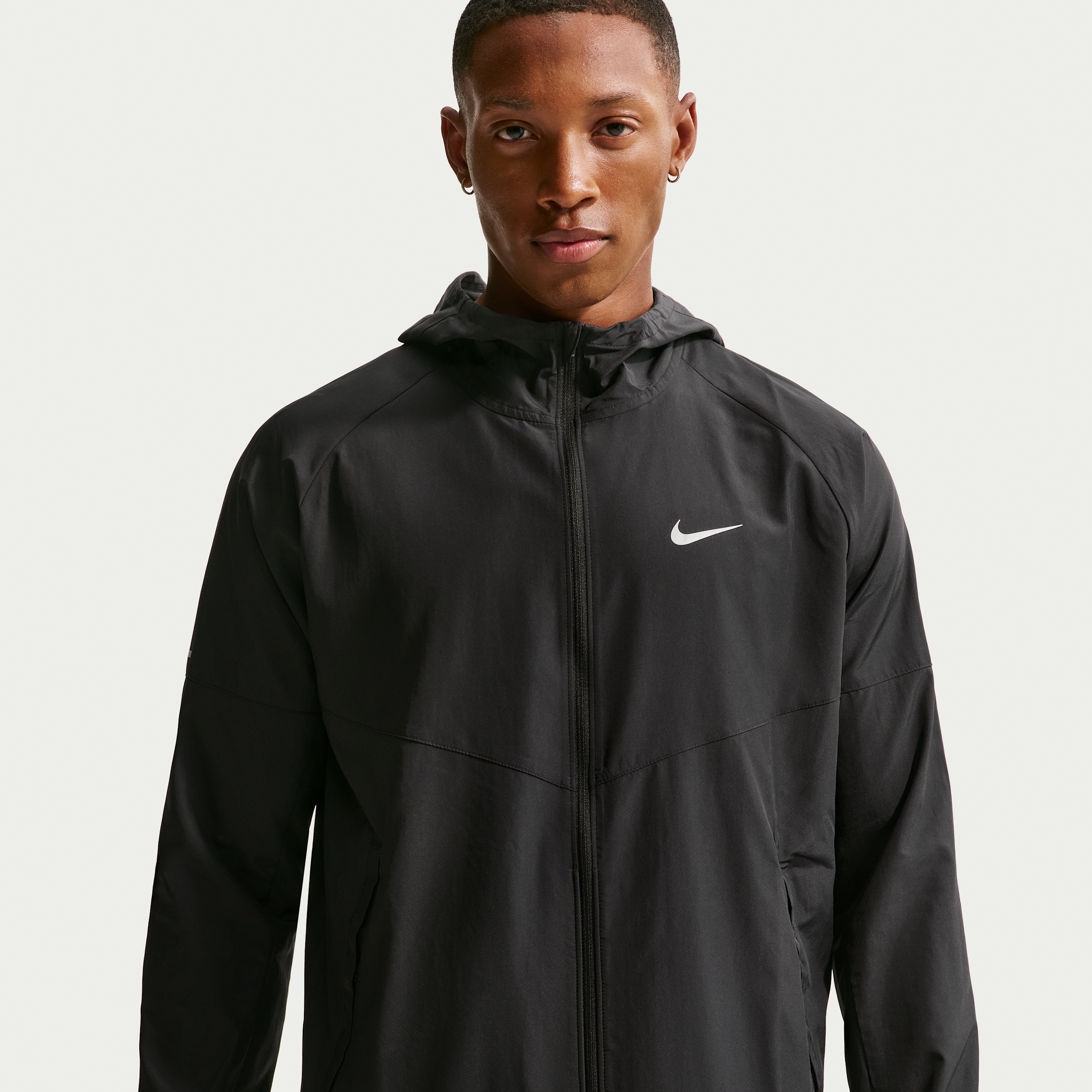 Thumbnail - Nike Miler Repel-Laufjacke für Herren - Schwarz