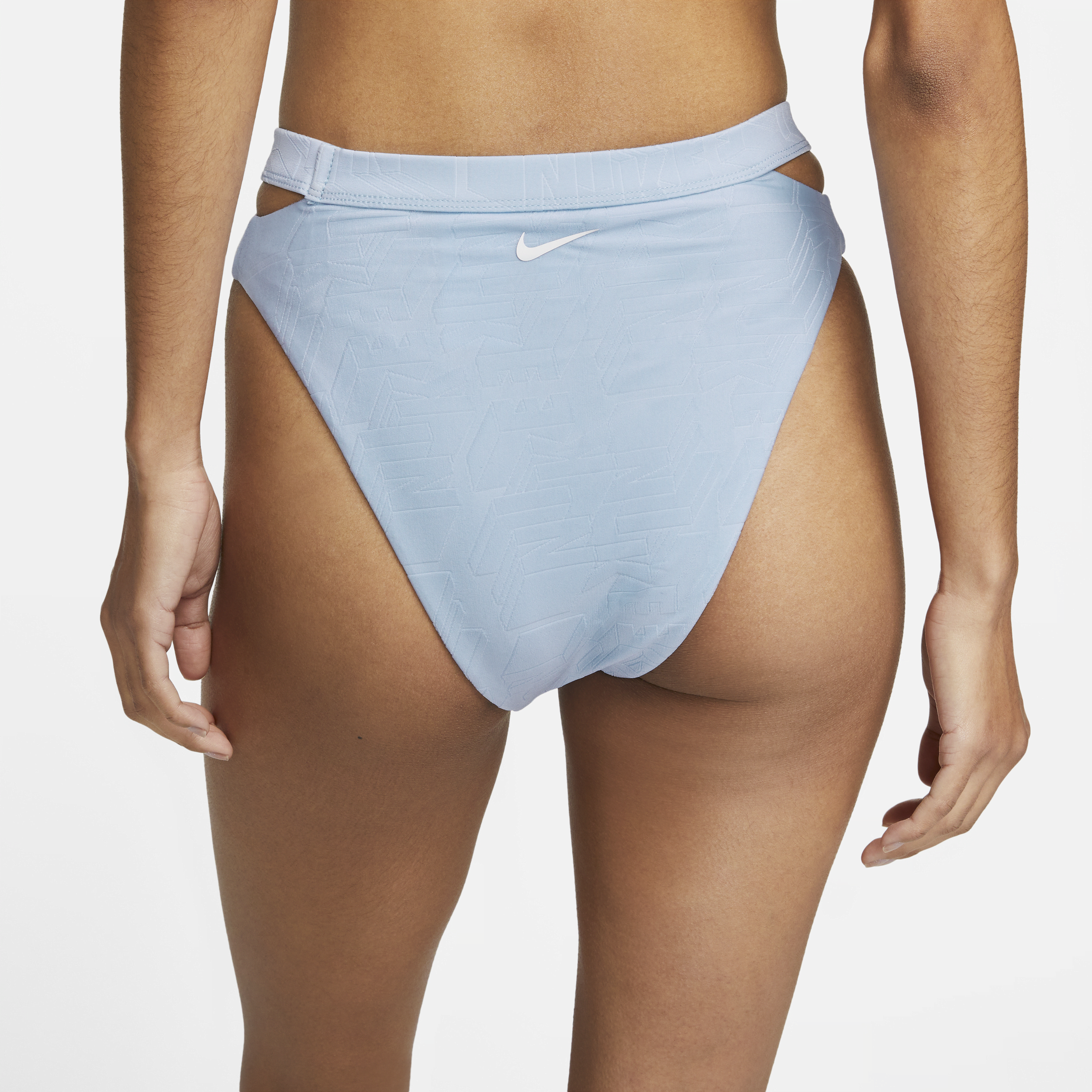 Bas de bikini échancré à taille haute Nike Swim pour femme - Bleu