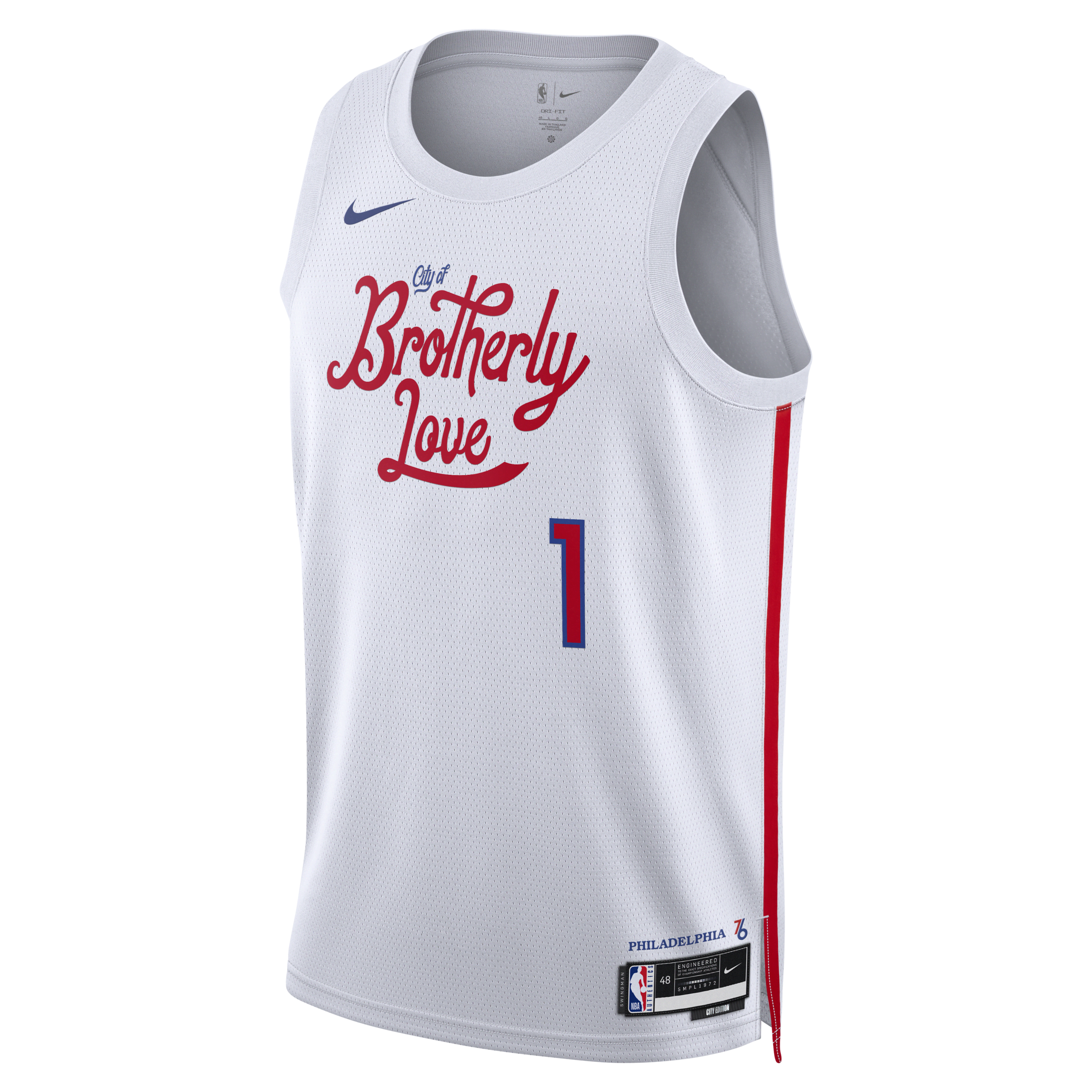 James Harden Philadelphia 76ers City Edition Nike Dri-FIT NBA Swingman-trøje - hvid