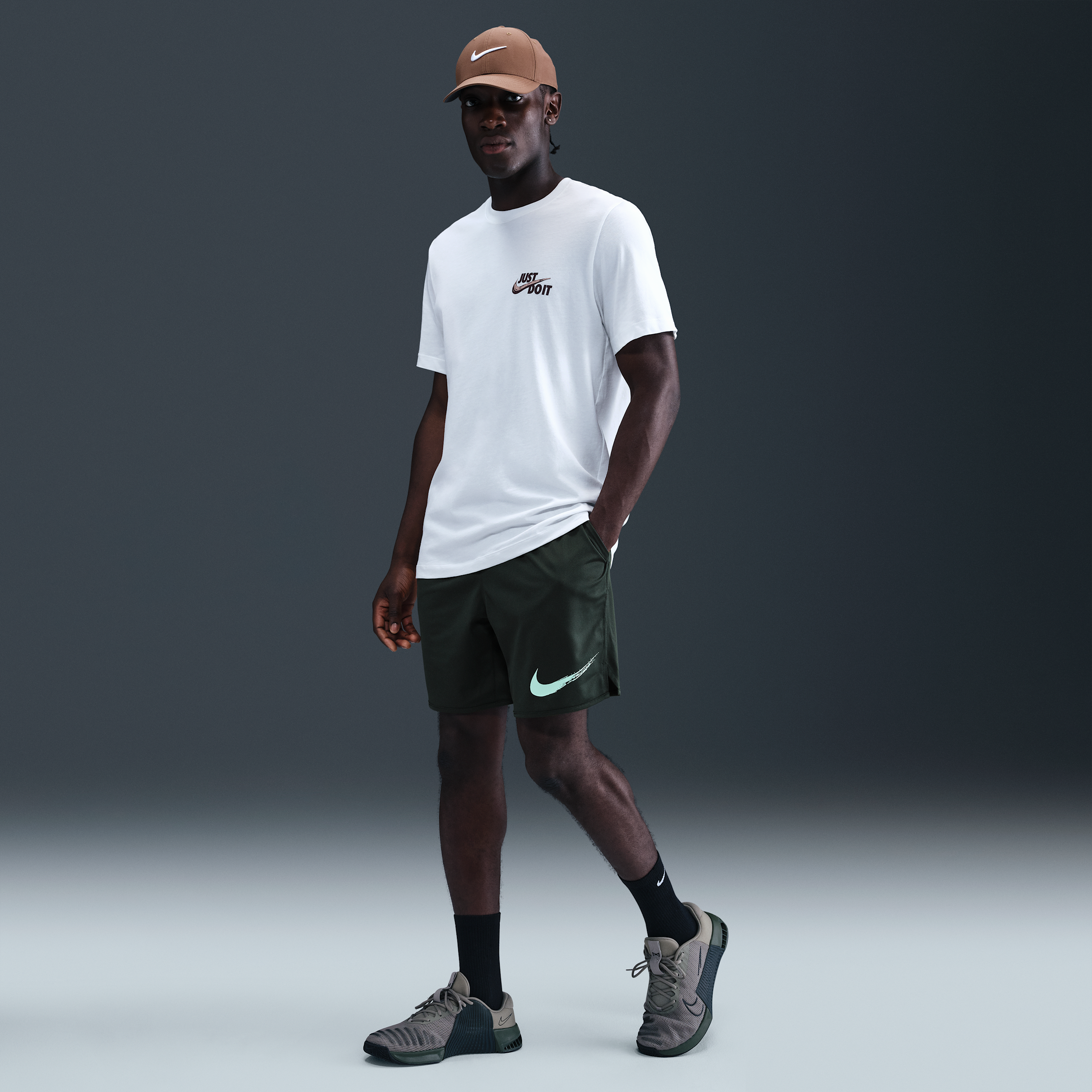 Thumbnail - Nike Totality vielseitige Dri-FIT Herrenshorts ohne Futter (ca. 18 cm) - Grün