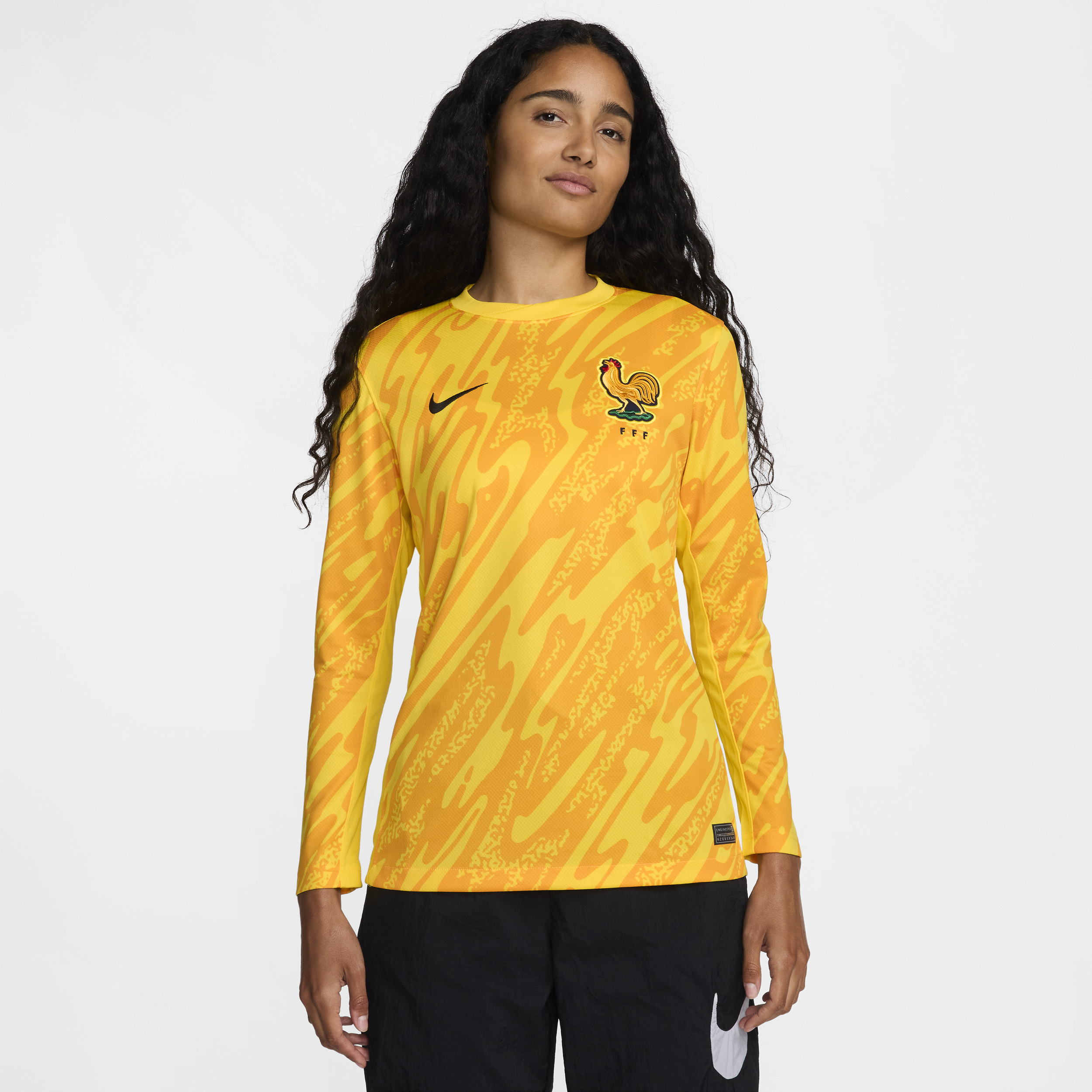 Maillot de foot replica Nike Dri-FIT FFF (équipe féminine) 2024/25 Stadium Gardien de but pour femme - Jaune