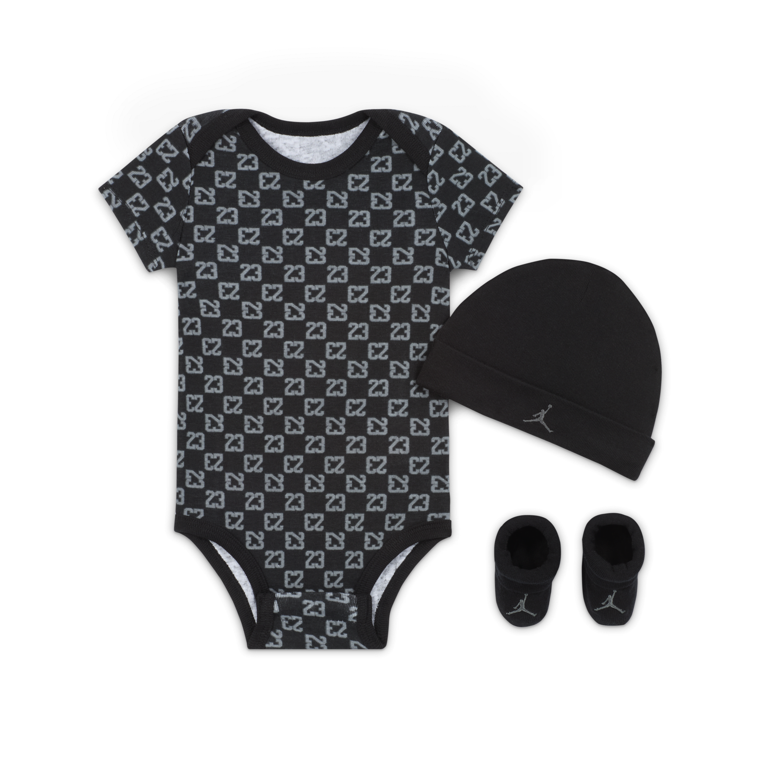 Ensemble trois pièces Jordan Monogram pour bébé (0 - 9 mois) - Noir