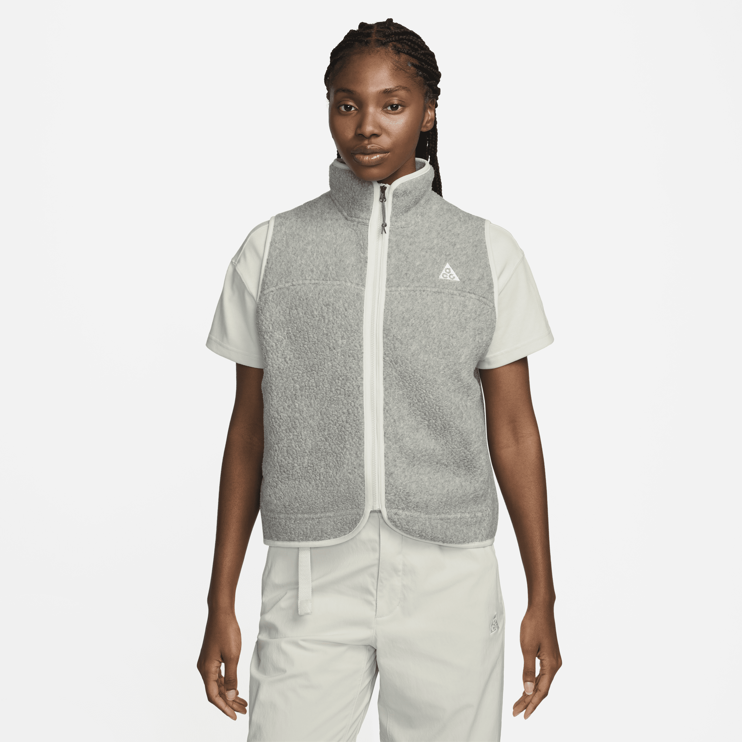 Nike PolarTech Vest voor buitenavonturen Gray Dames