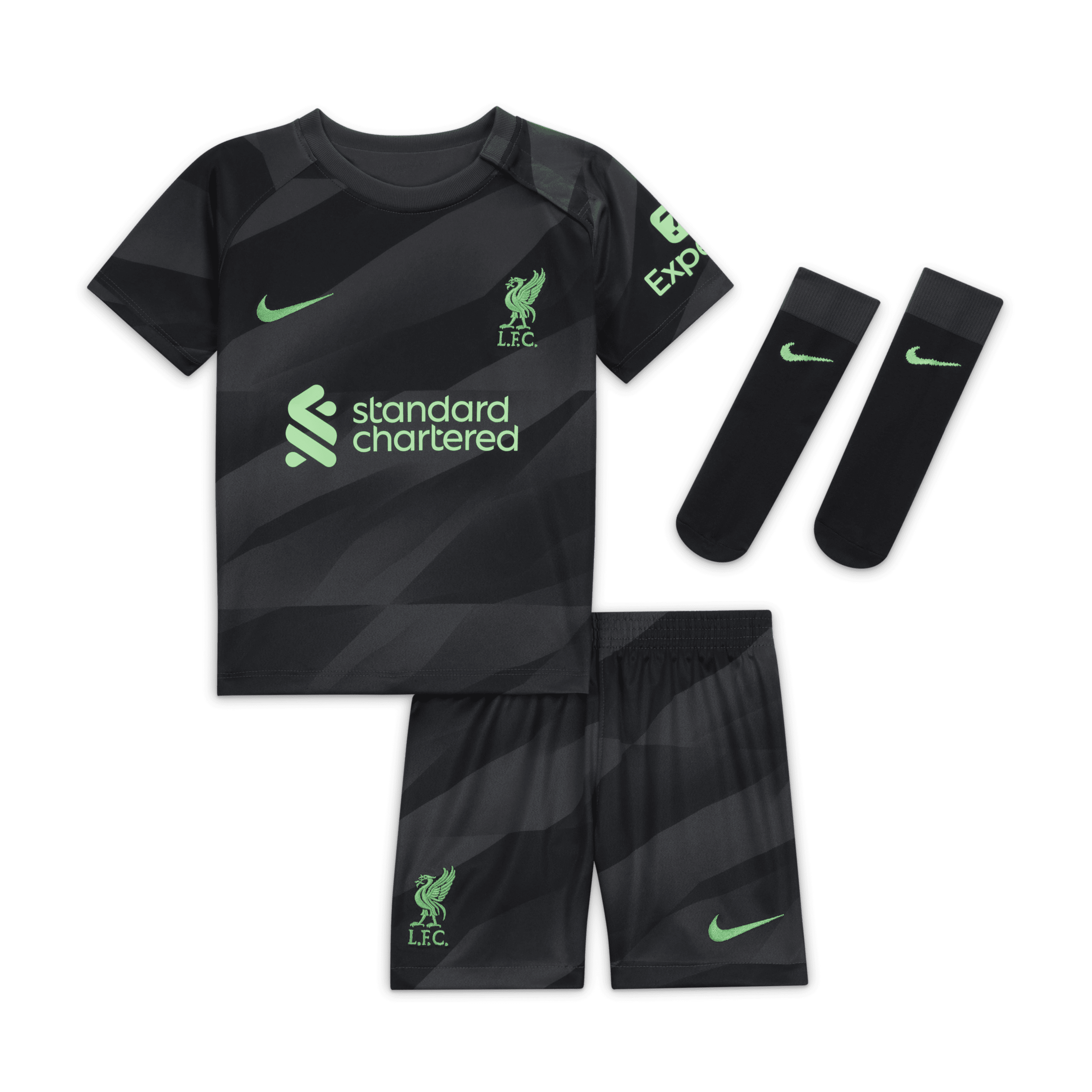 Ensemble trois pièces Nike Dri-FIT Liverpool FC 2023/24 Gardien de but pour bébé et tout-petit - Gri