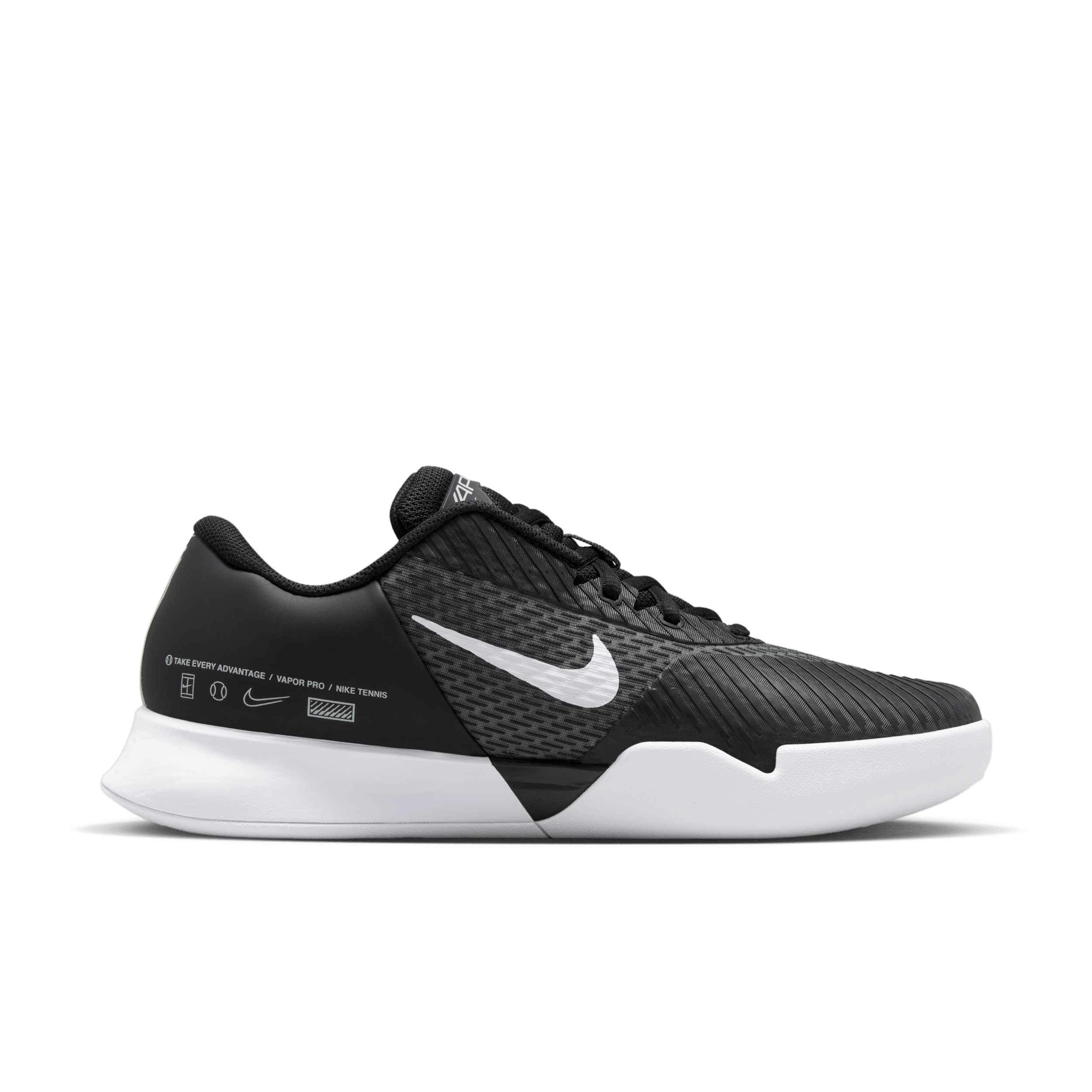 NikeCourt Air Zoom Vapor Pro 2 Men's Carpet Tennis Shoes - Black - FB7092-001