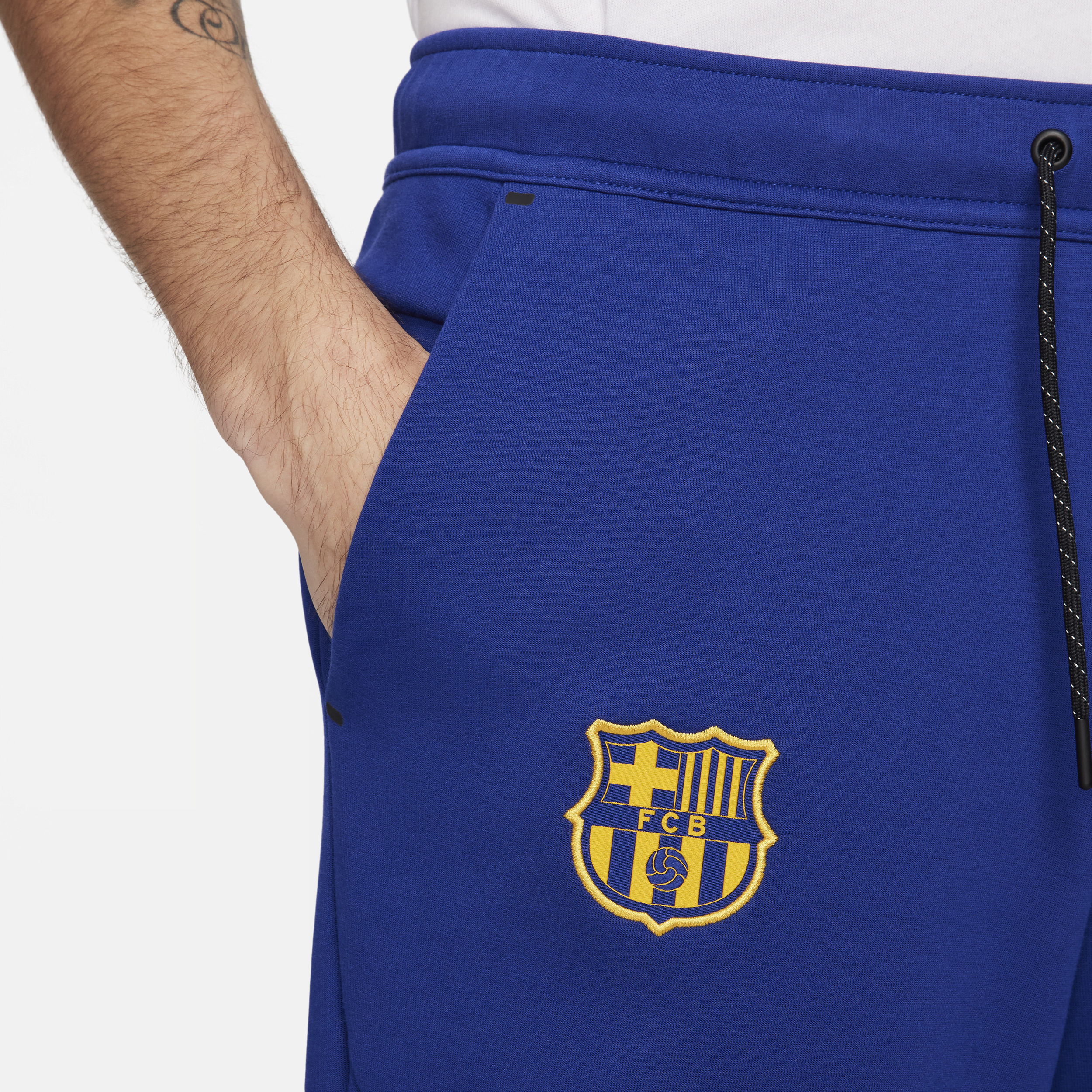 Nike FC Barcelona Tech Fleece voetbalbroek voor heren Blauw