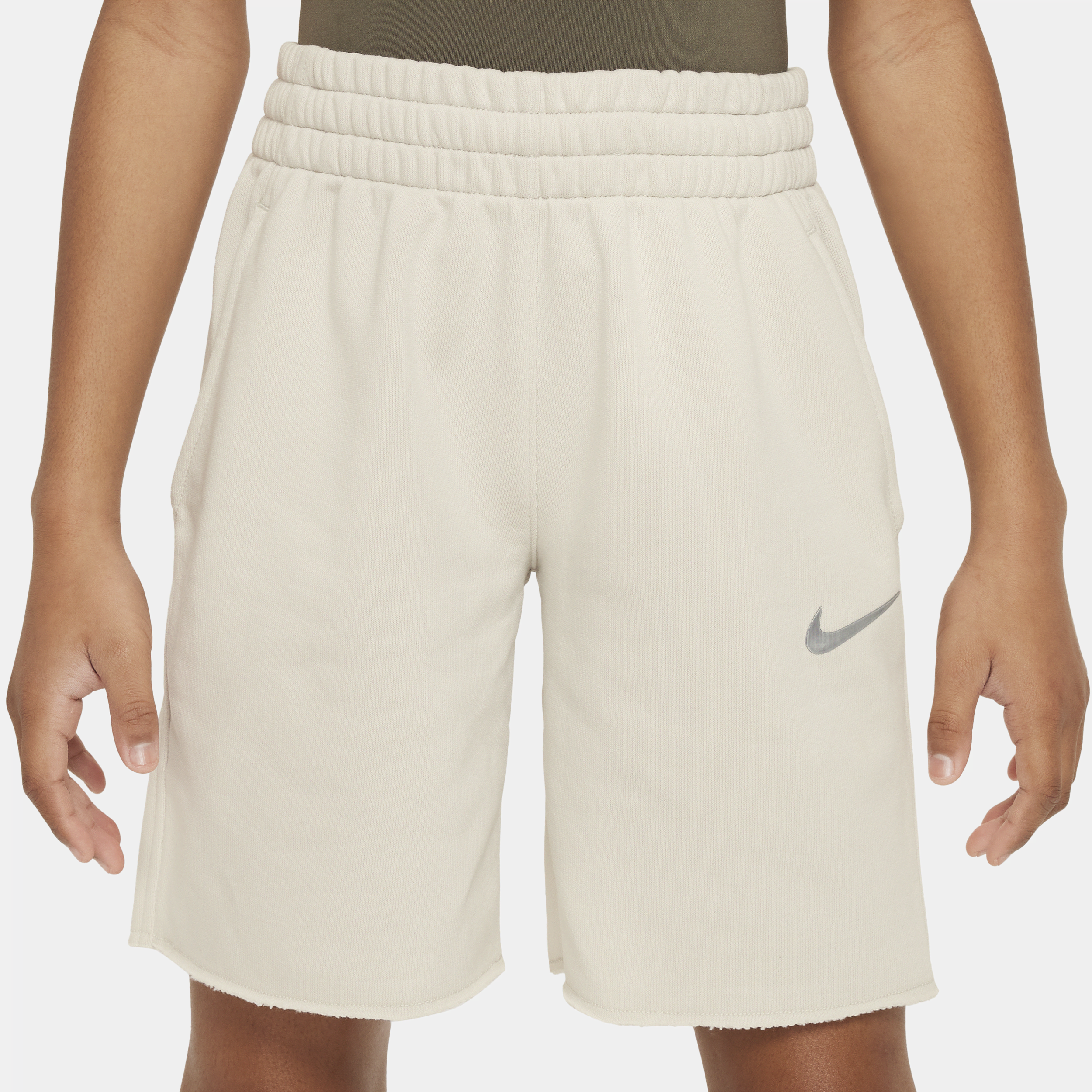 Nike Sportswear fleeceshorts met Dri-FIT voor meisjes Grijs