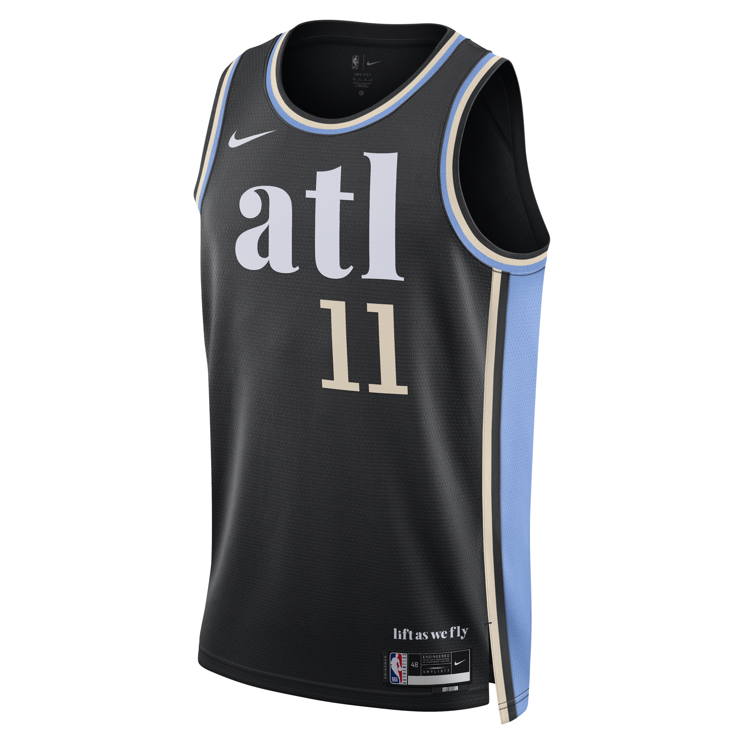 Nike Trae Young Atlanta Hawks City Edition 2023 24 Swingman NBA-jersey met Dri-FIT voor heren Zwart