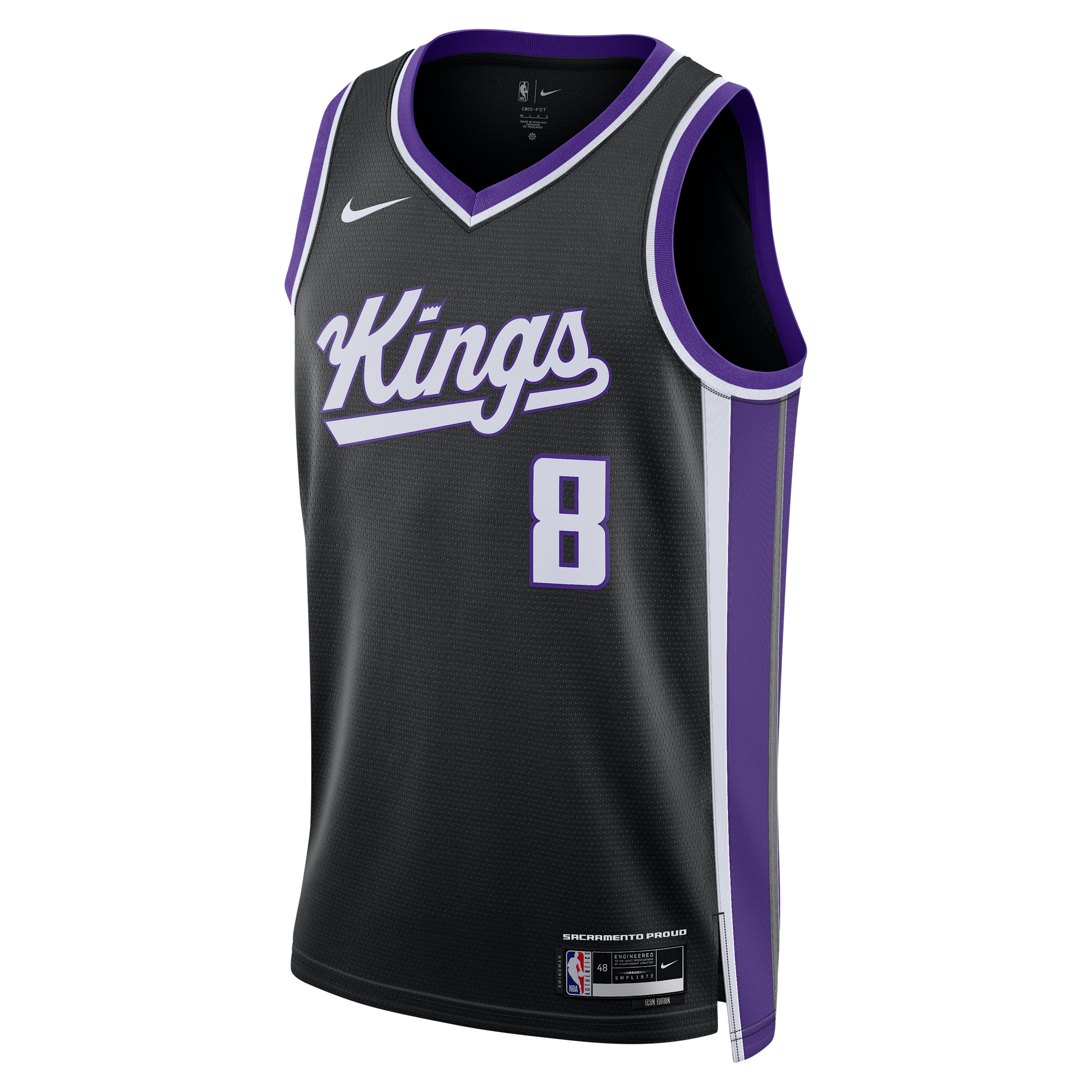 Sacramento Kings 2023/24 Icon Edition Nike Dri-FIT NBA Swingman Jersey - Black