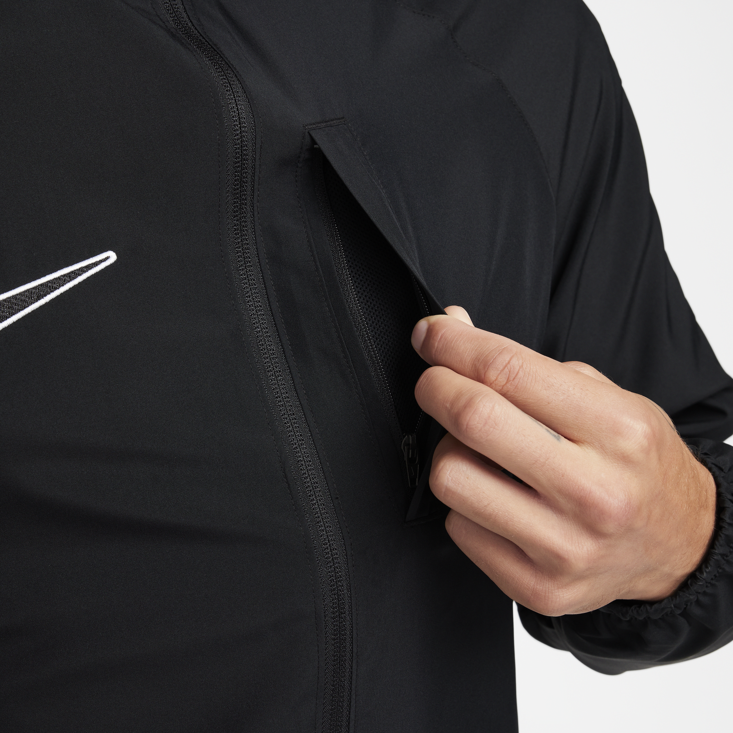 Veste de foot déperlante à capuche Nike Academy pour homme - Noir