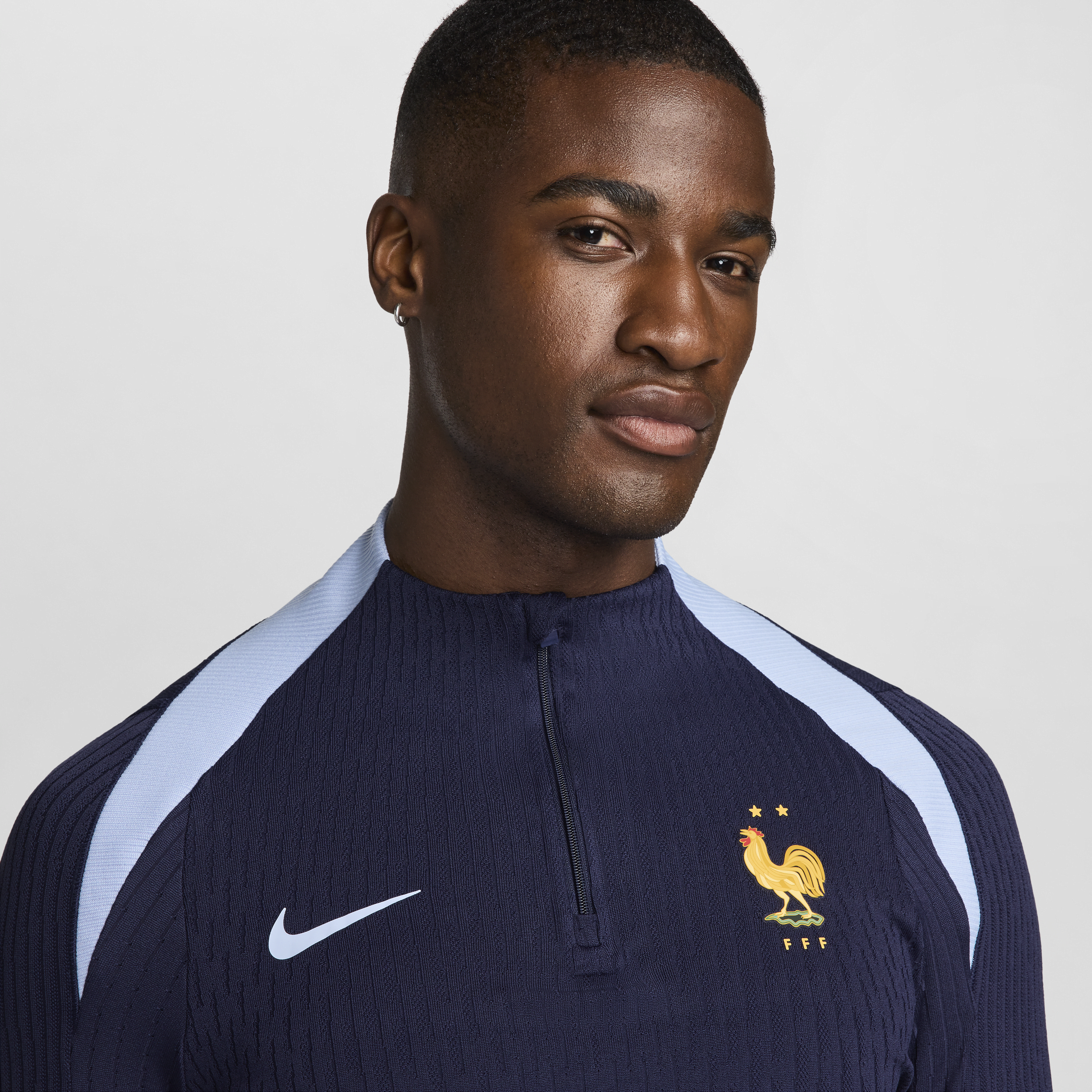 Haut d'entraînement de foot en maille Nike Dri-FIT ADV FFF Strike Elite pour homme - Bleu