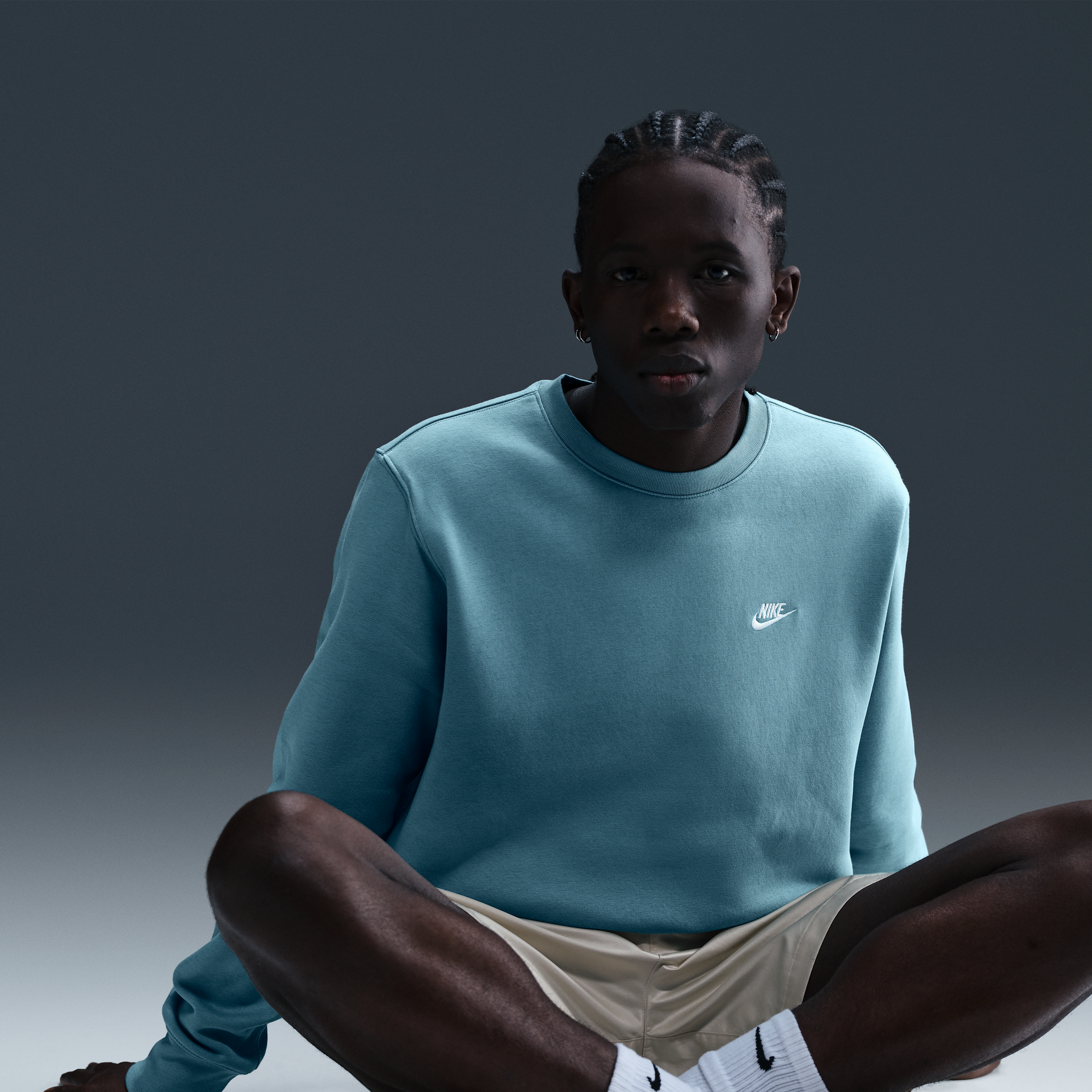 Haut en Fleece Nike Club pour homme - Bleu