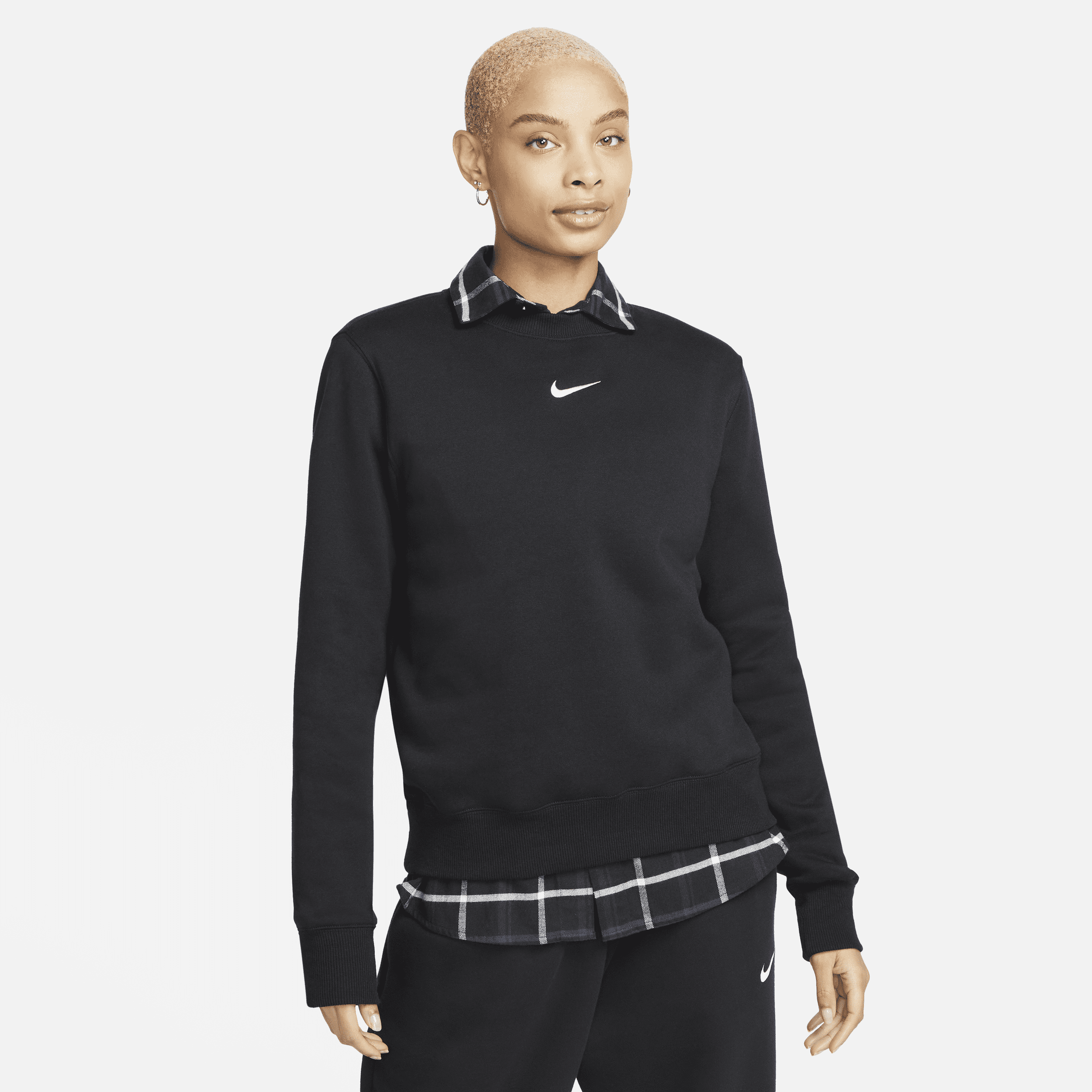 Nike Sportswear Phoenix Fleece Women’s Crew-Neck Sweatshirt – Black – Cotton/Polyester