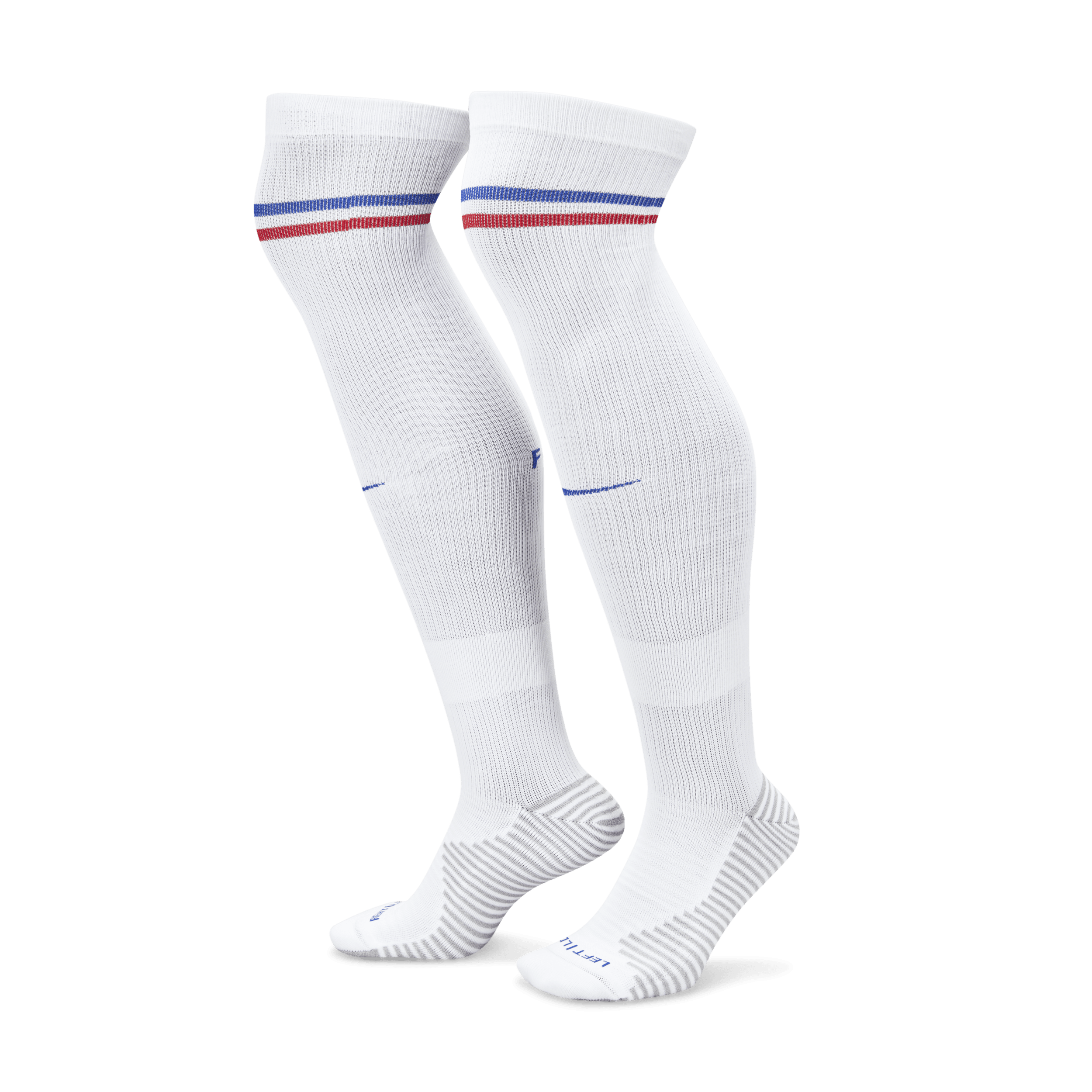 Chaussettes de foot montantes Nike Dri-FIT FFF Strike Extérieur - Blanc