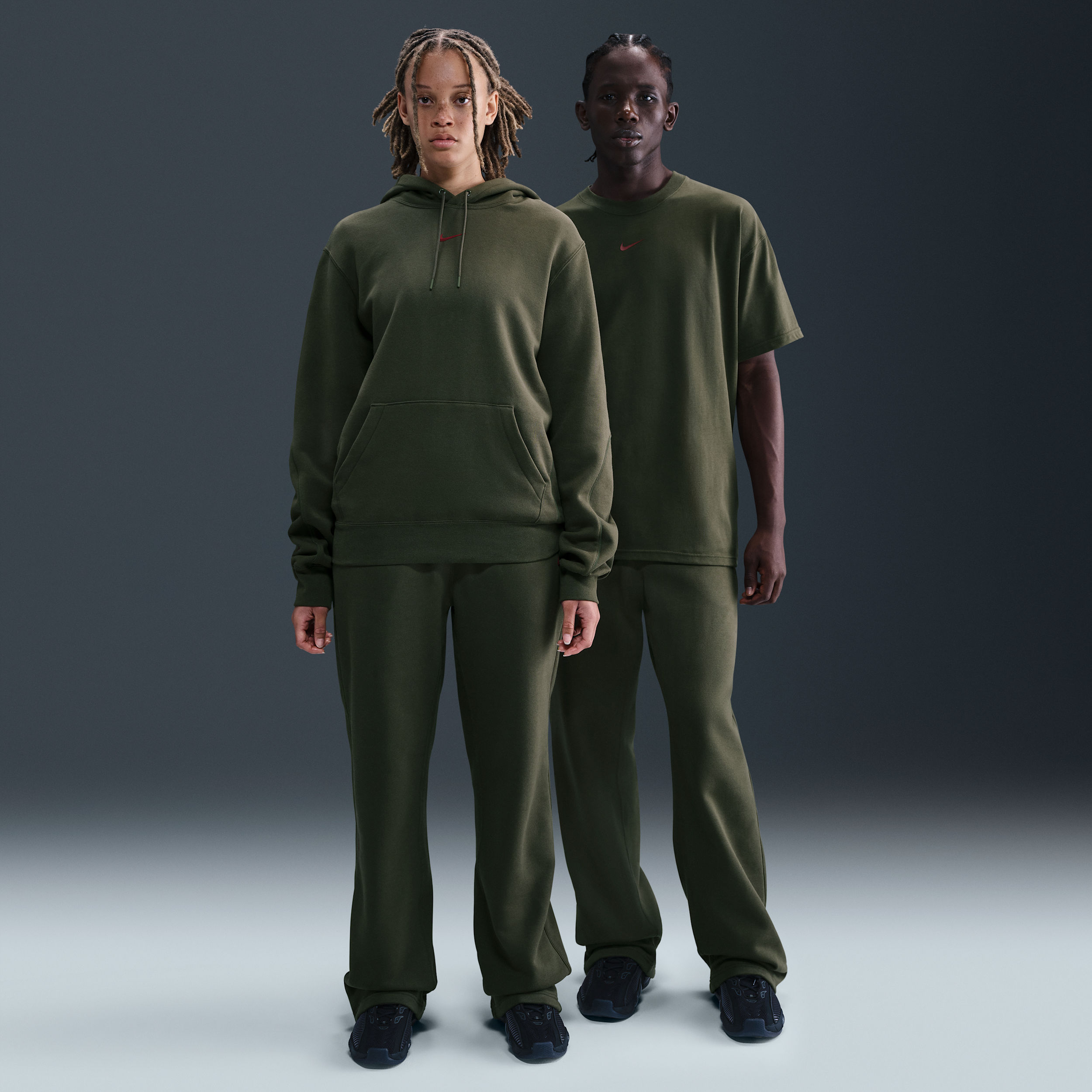 Thumbnail - NOCTA NOCTA Fleece CS Trainingshose mit offenem Saum (Herren) - Grün