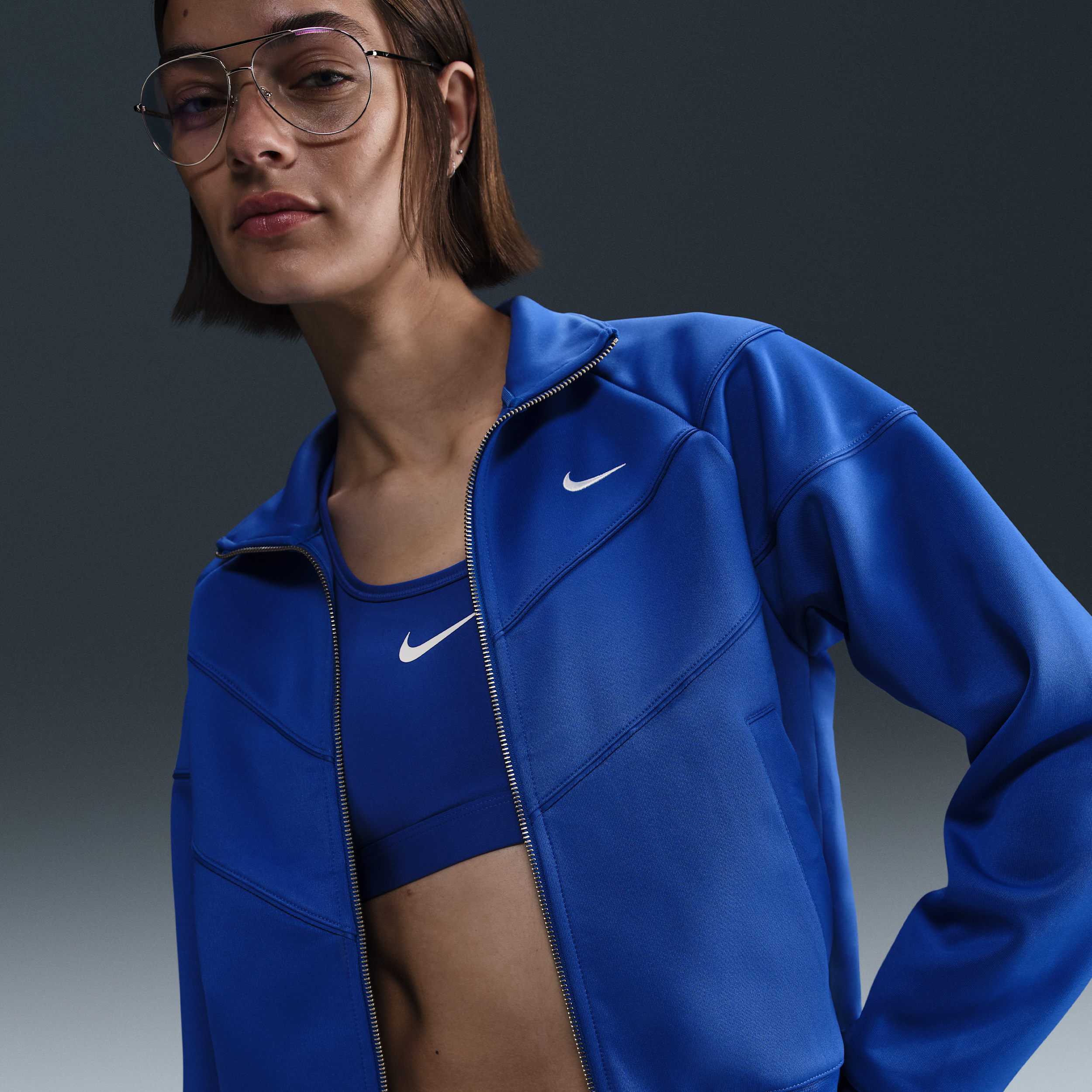 Thumbnail - Nike Sportswear Windrunner Strickjacke (Damen) - Blau