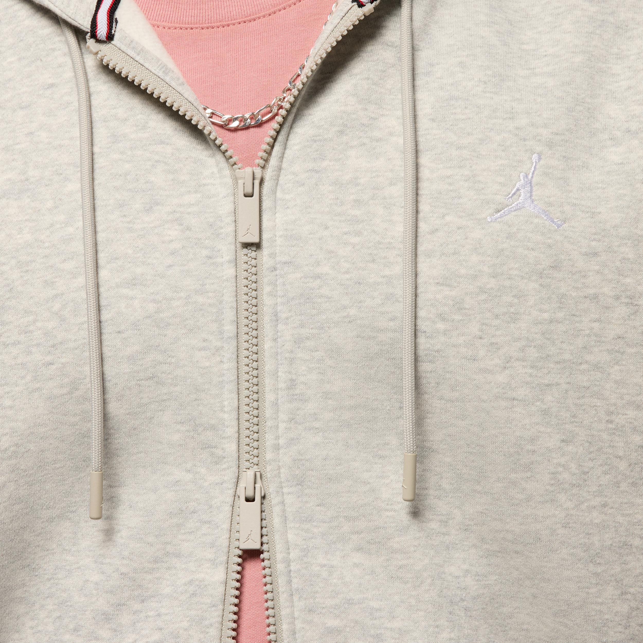 Jordan Brooklyn Fleece hoodie met rits voor heren Grijs