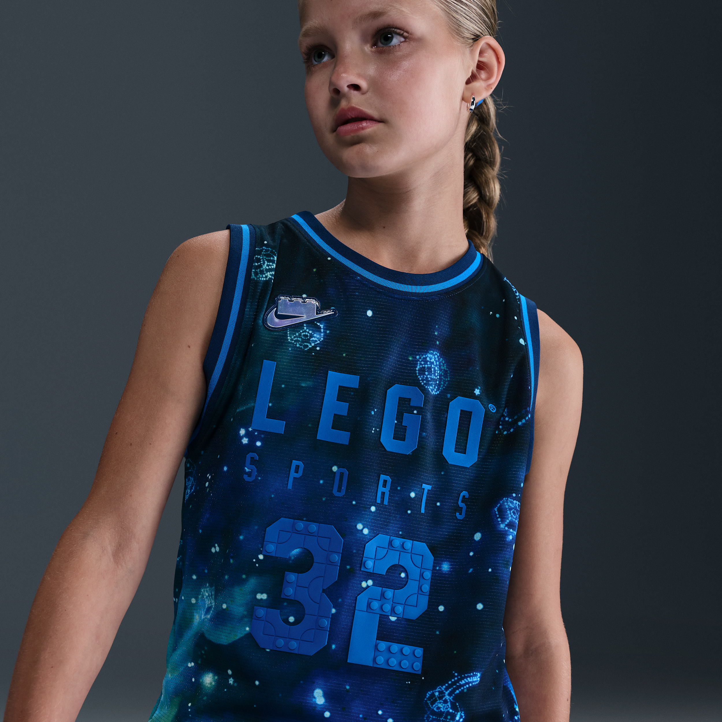 Thumbnail - Nike x LEGO® Kollektion Trikot mit Dri-FIT-Technologie (ältere Kinder) - Blau