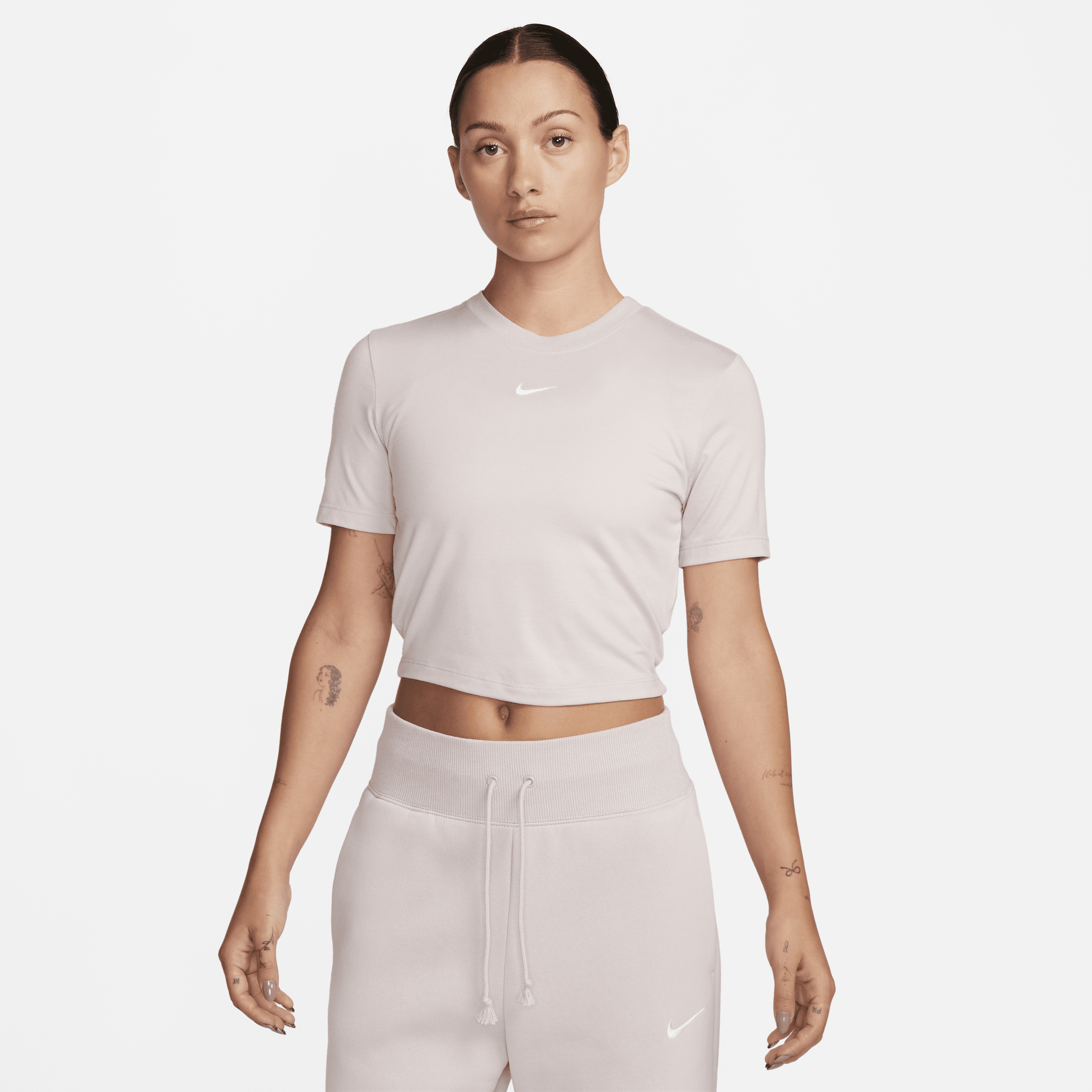 Nike Sportswear Essential aansluitend kort T-shirt voor dames Paars