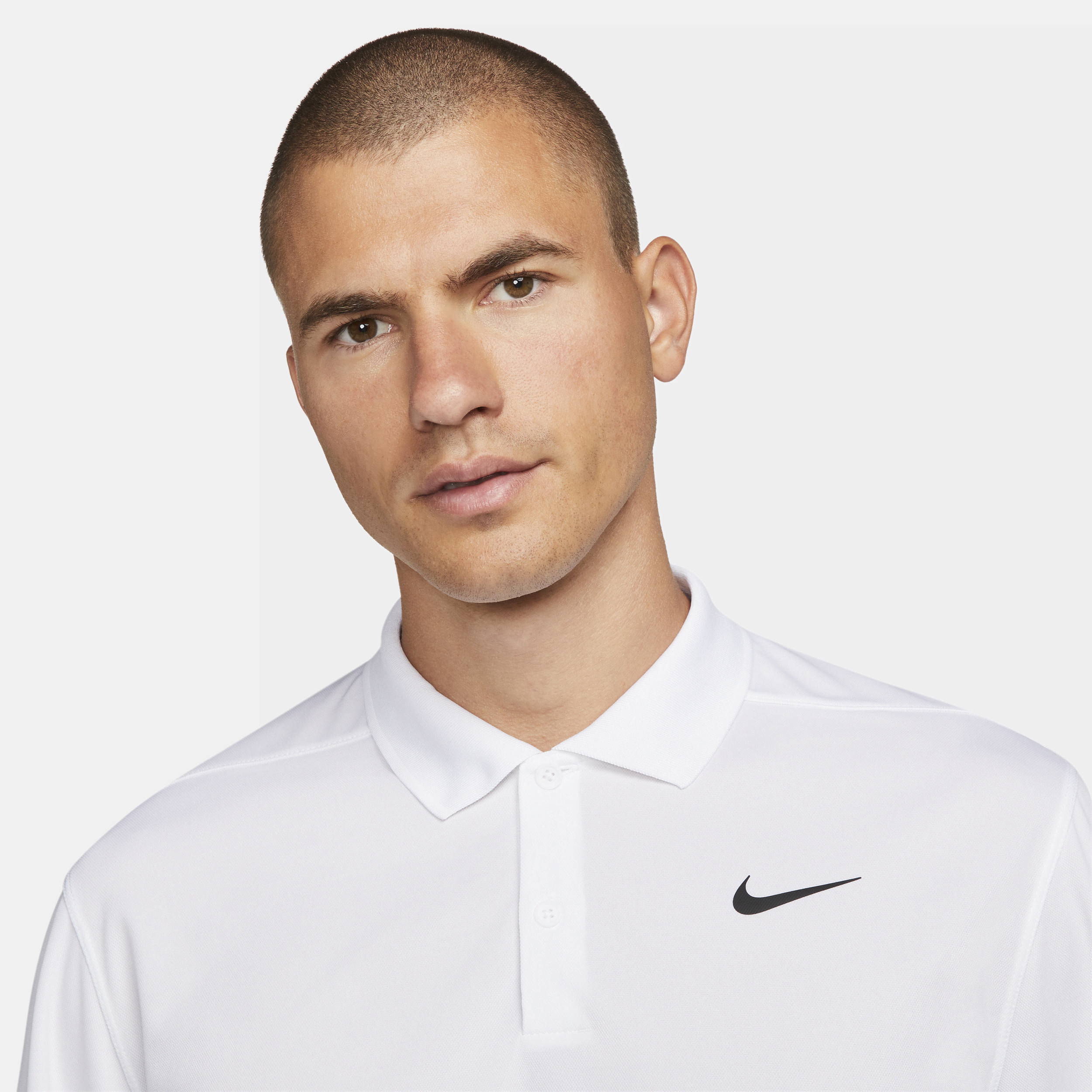 Polo de golf à manches longues Nike Dri-FIT Victory pour Homme - Blanc