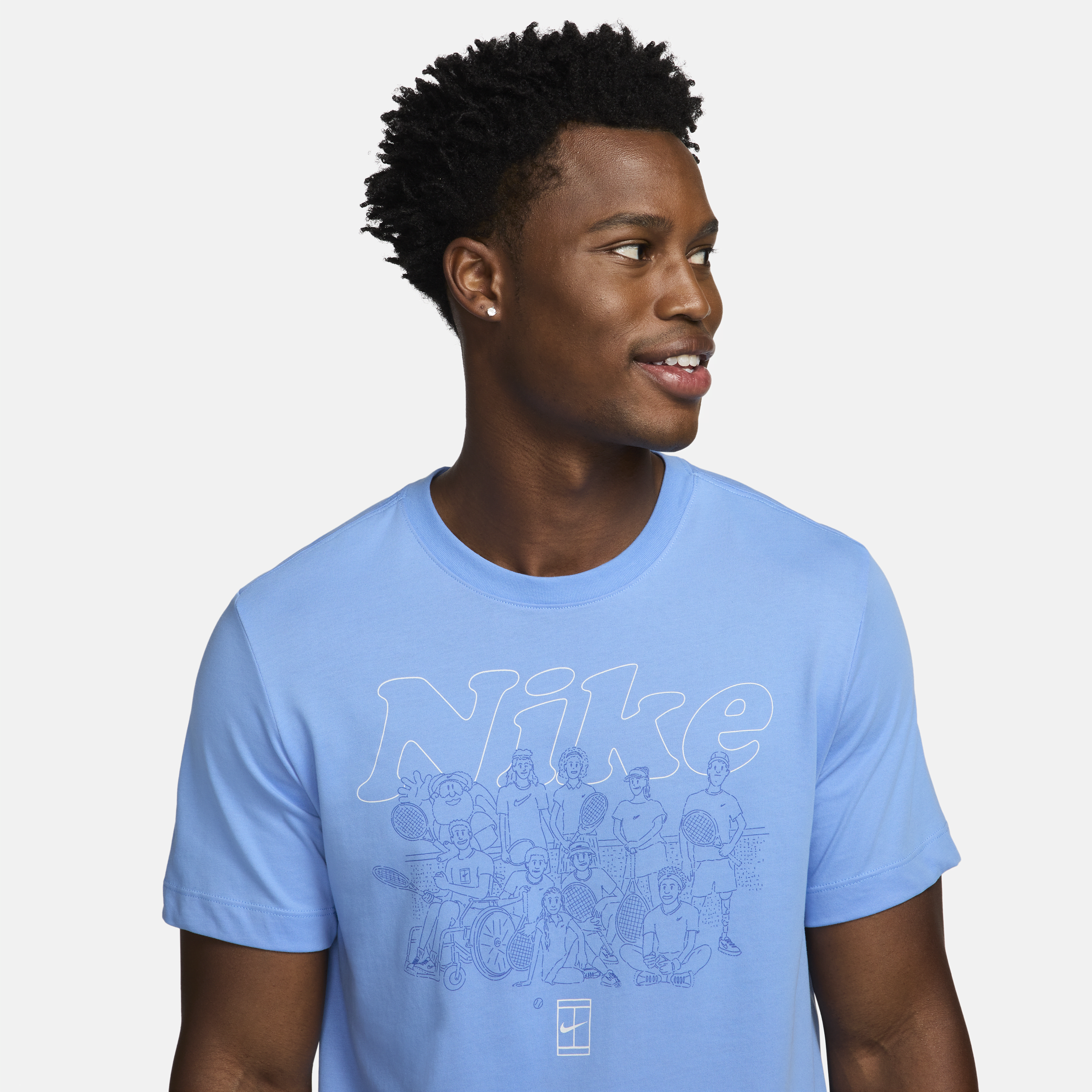 Nike Court Dri-FIT Tennisshirt voor heren Blauw