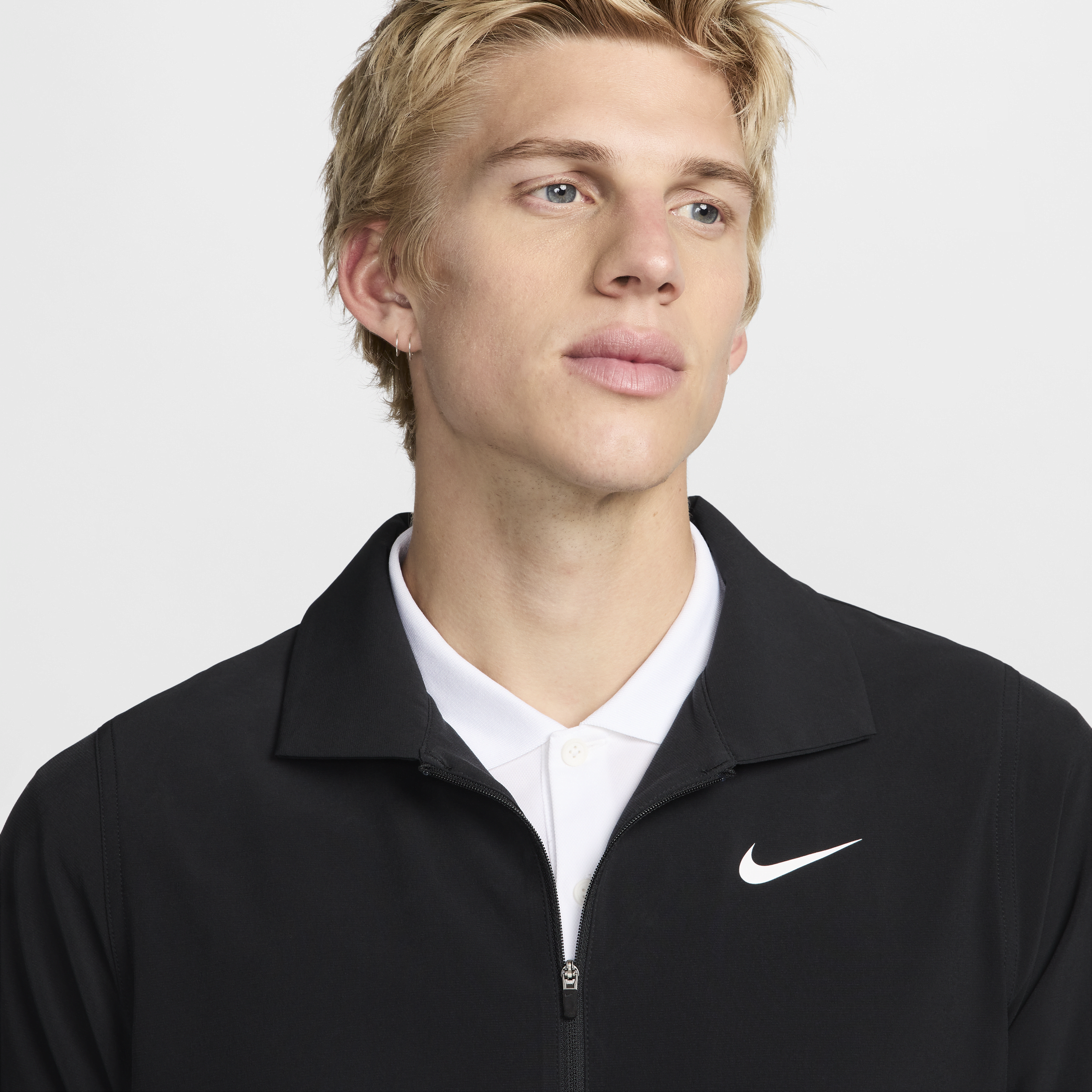 Veste de golf à zip déperlante Nike Tour pour homme - Noir