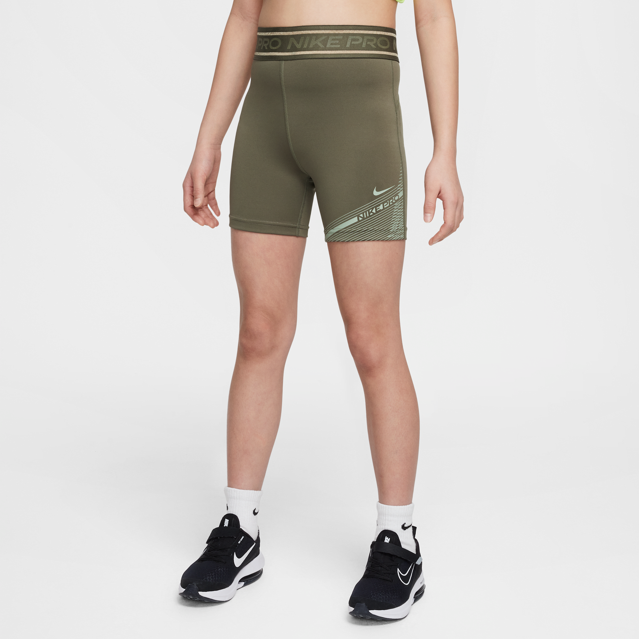 Short Dri-FIT Nike Pro 8 cm pour fille - Vert