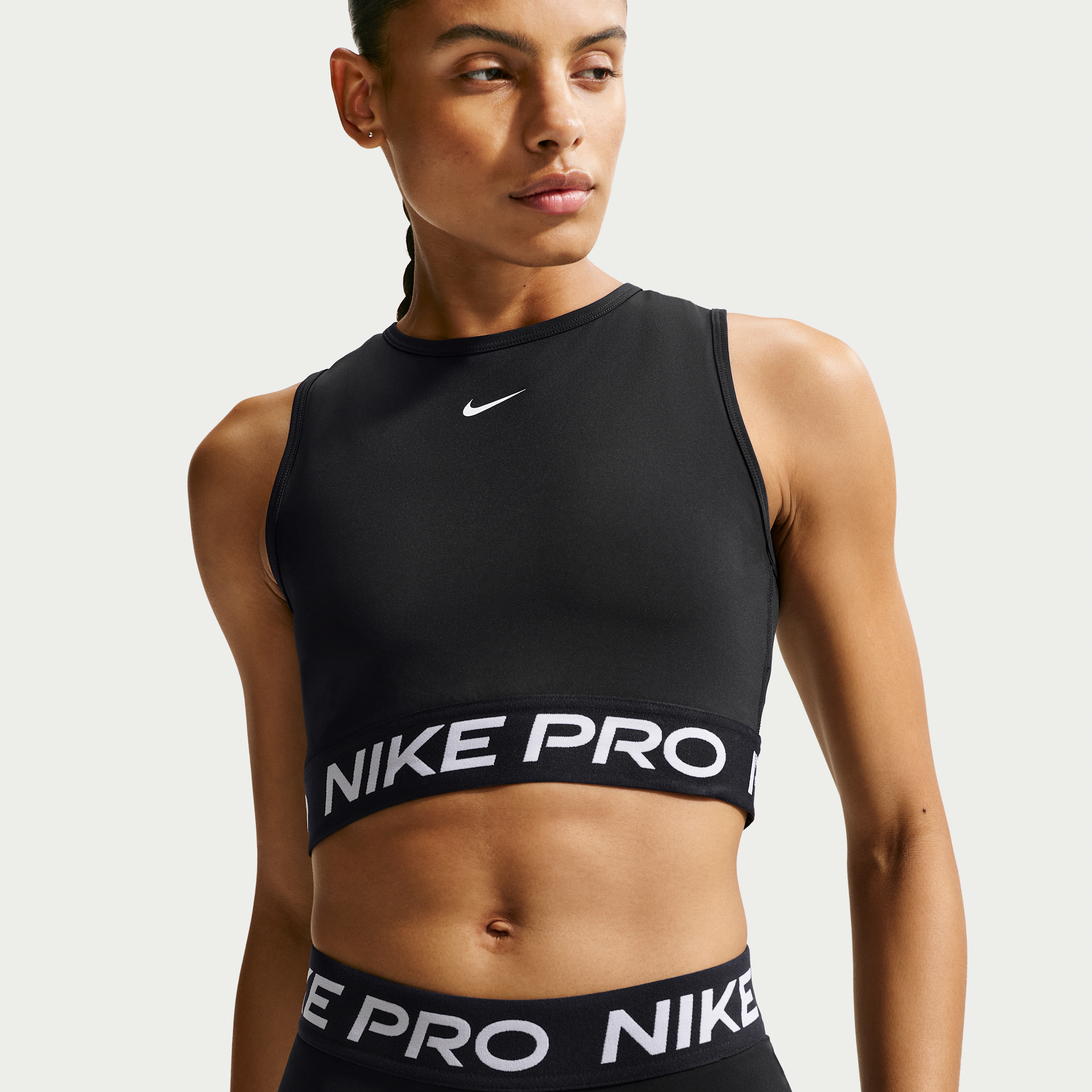 Thumbnail - Nike Pro Dri-FIT Kurztanktop für Damen - Schwarz