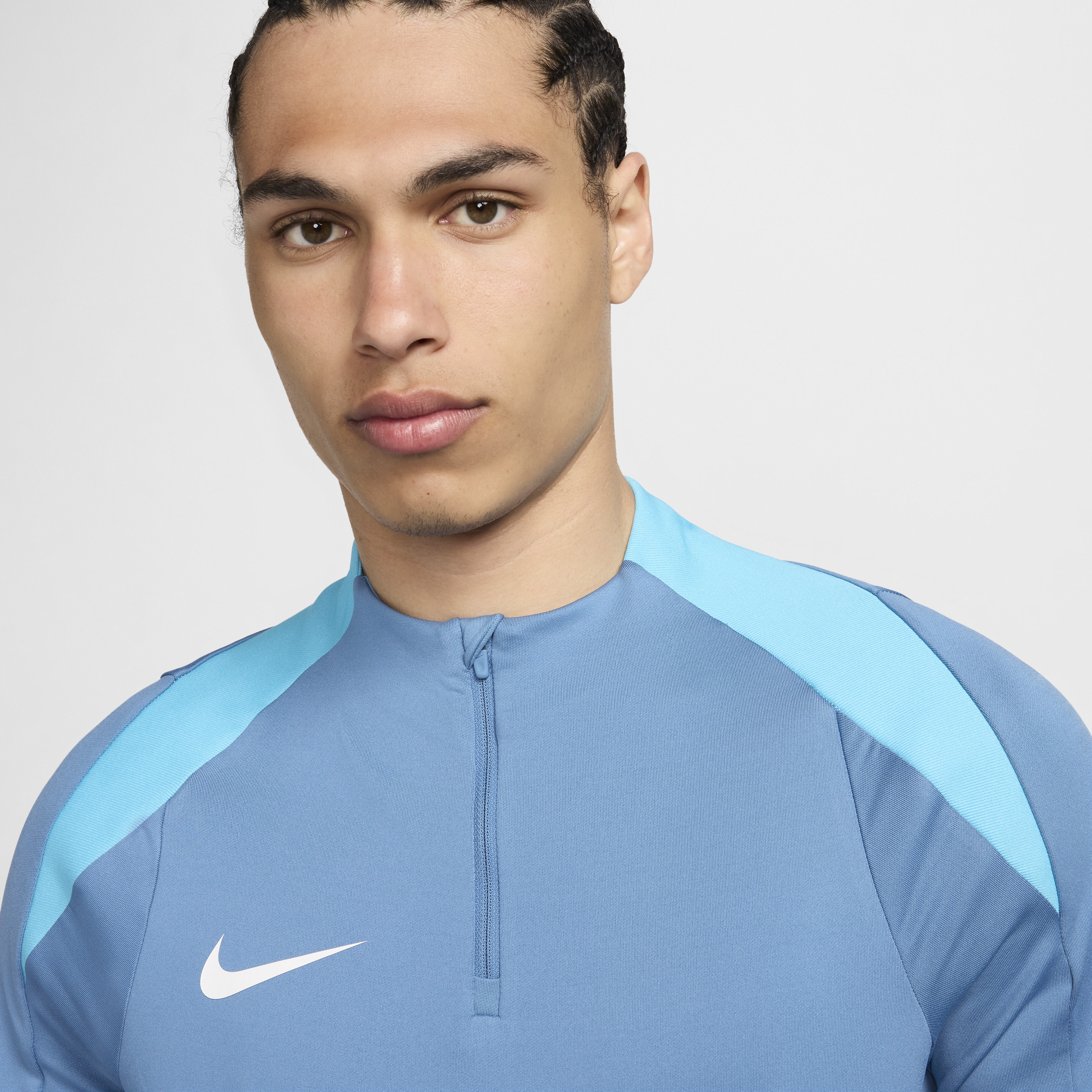 Haut d'entraînement de foot à demi zip Nike Strike Dri-FIT pour homme - Bleu