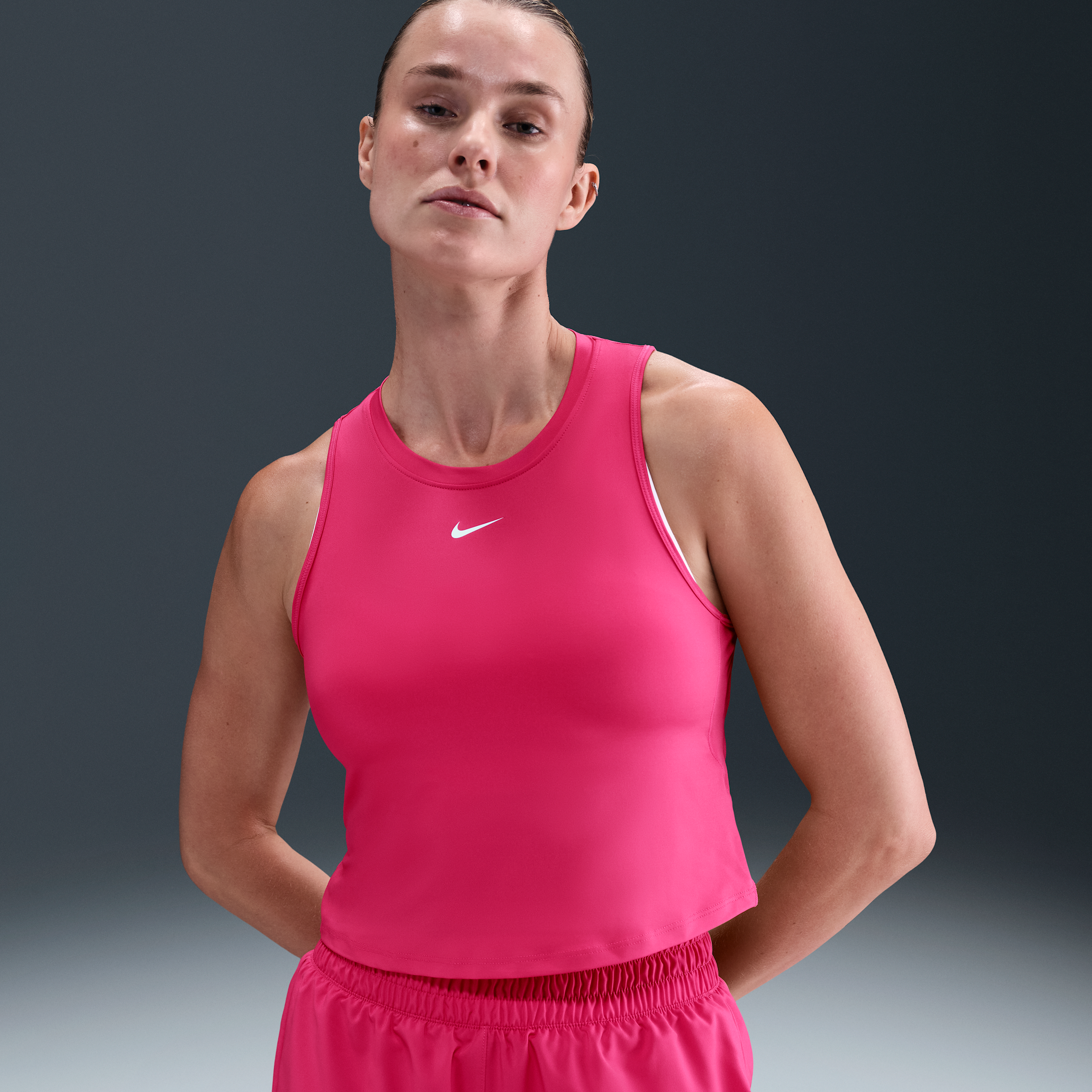 Thumbnail - Nike One Classic Dri-FIT Kurztanktop für Damen - Pink