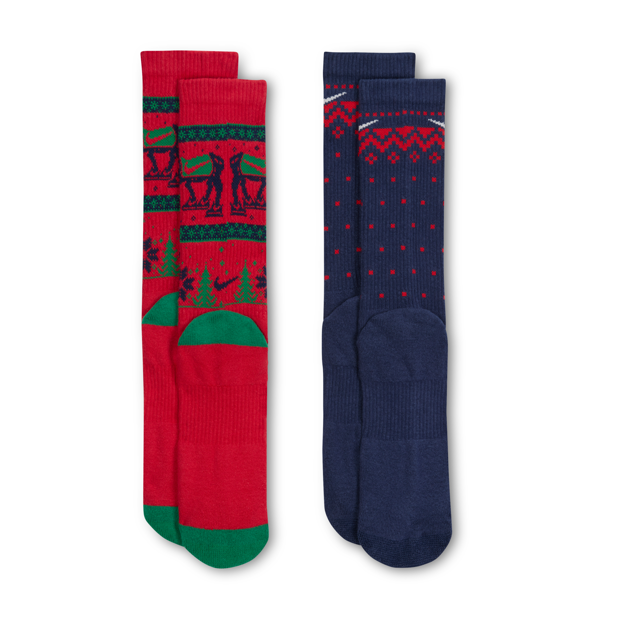 Thumbnail - Nike Everyday Plus Cushioned Winter Wonderland Crew-Socken (2 Paar) - Multi-Color