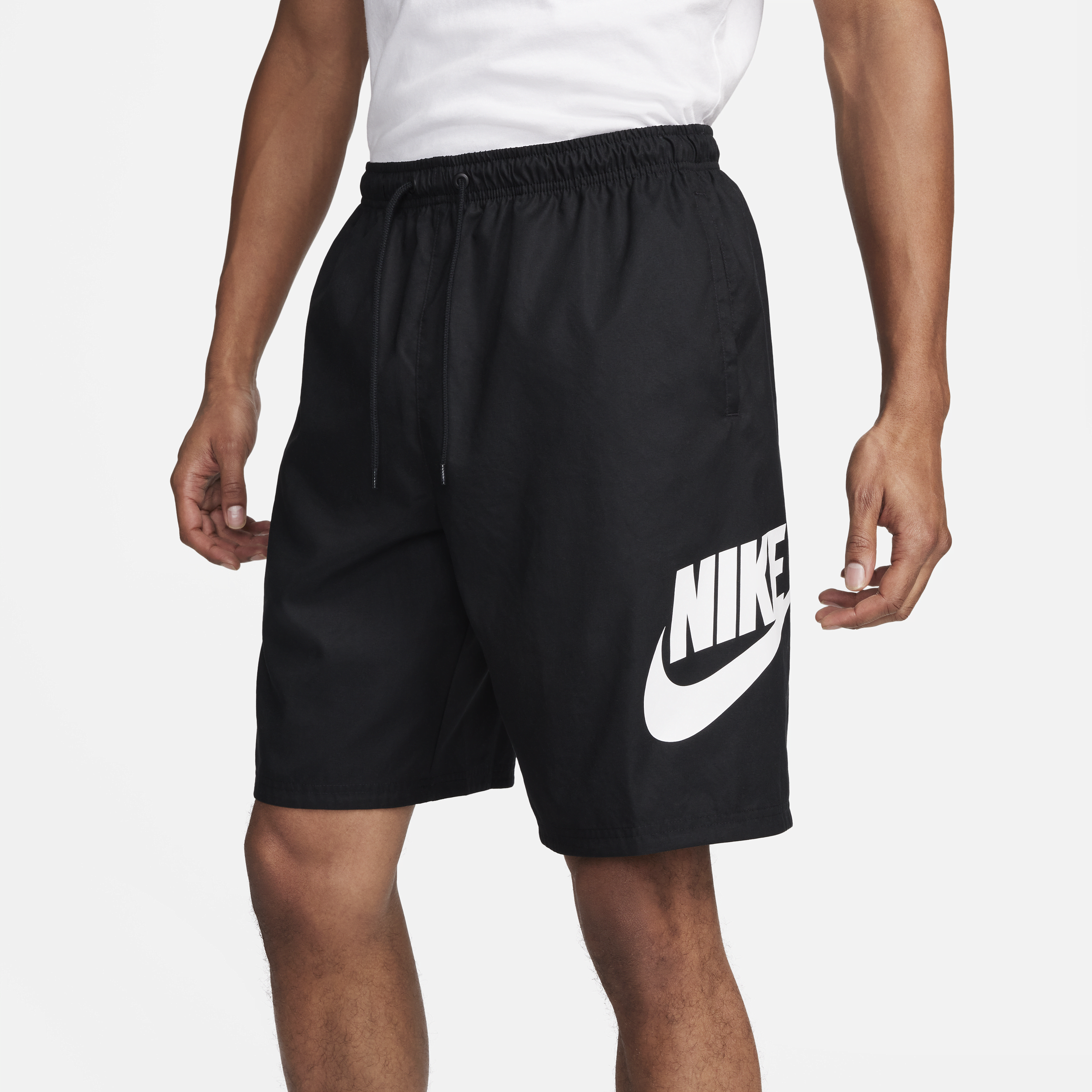 Nike Club geweven herenshorts Zwart