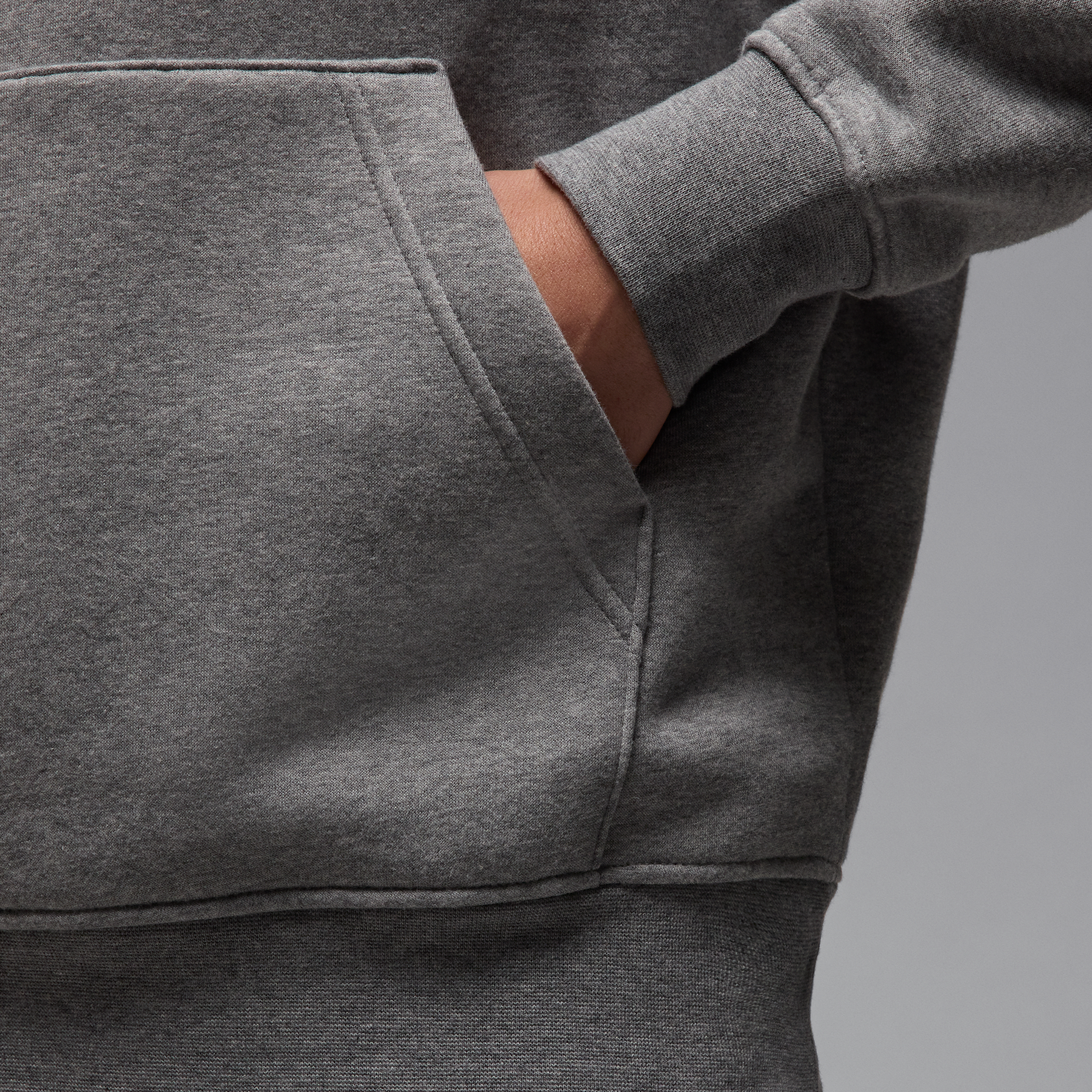 Sweat à capuche en tissu Fleece Jordan Essentials pour Homme - Gris
