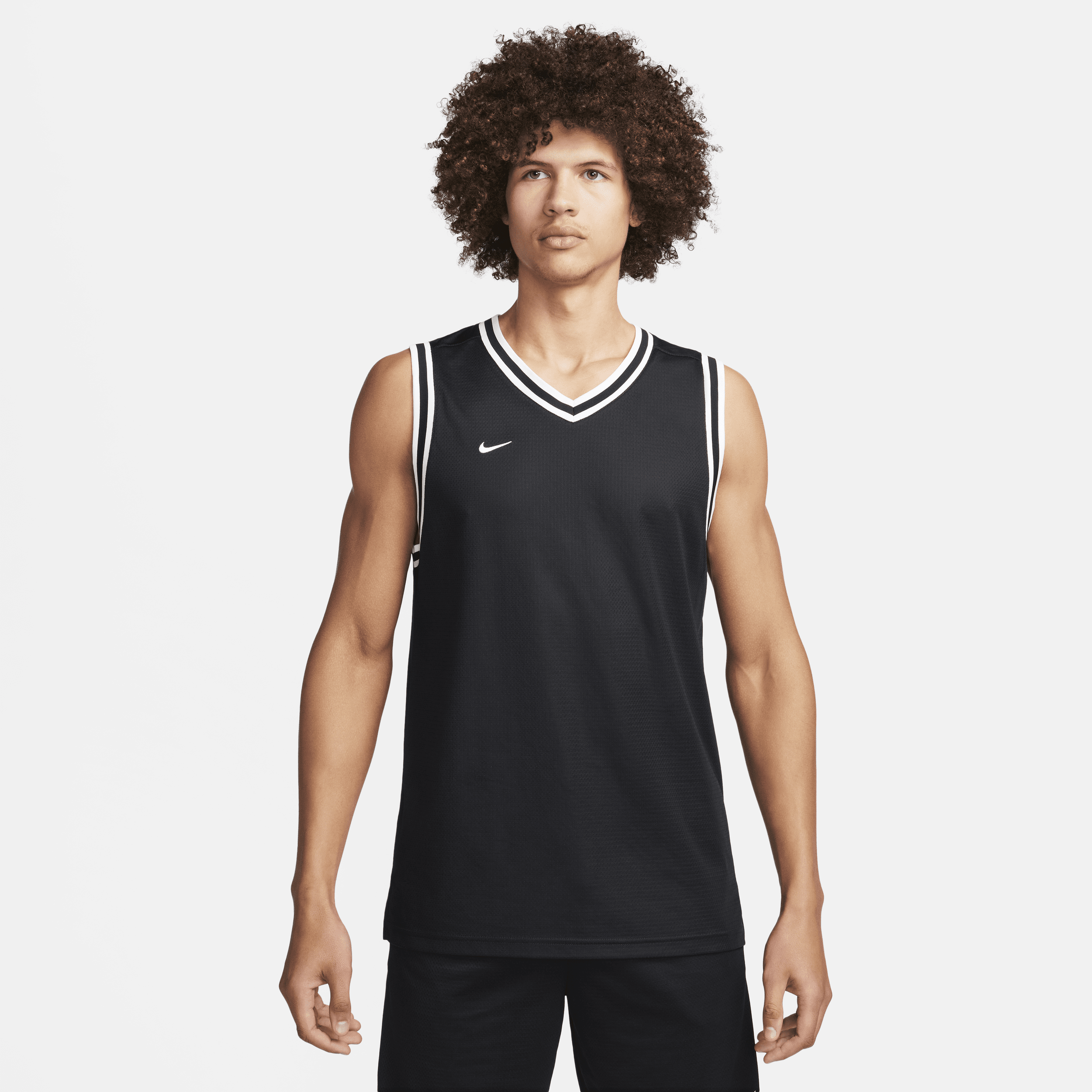 Nike DNA Dri-FIT basketbaljersey voor heren Zwart